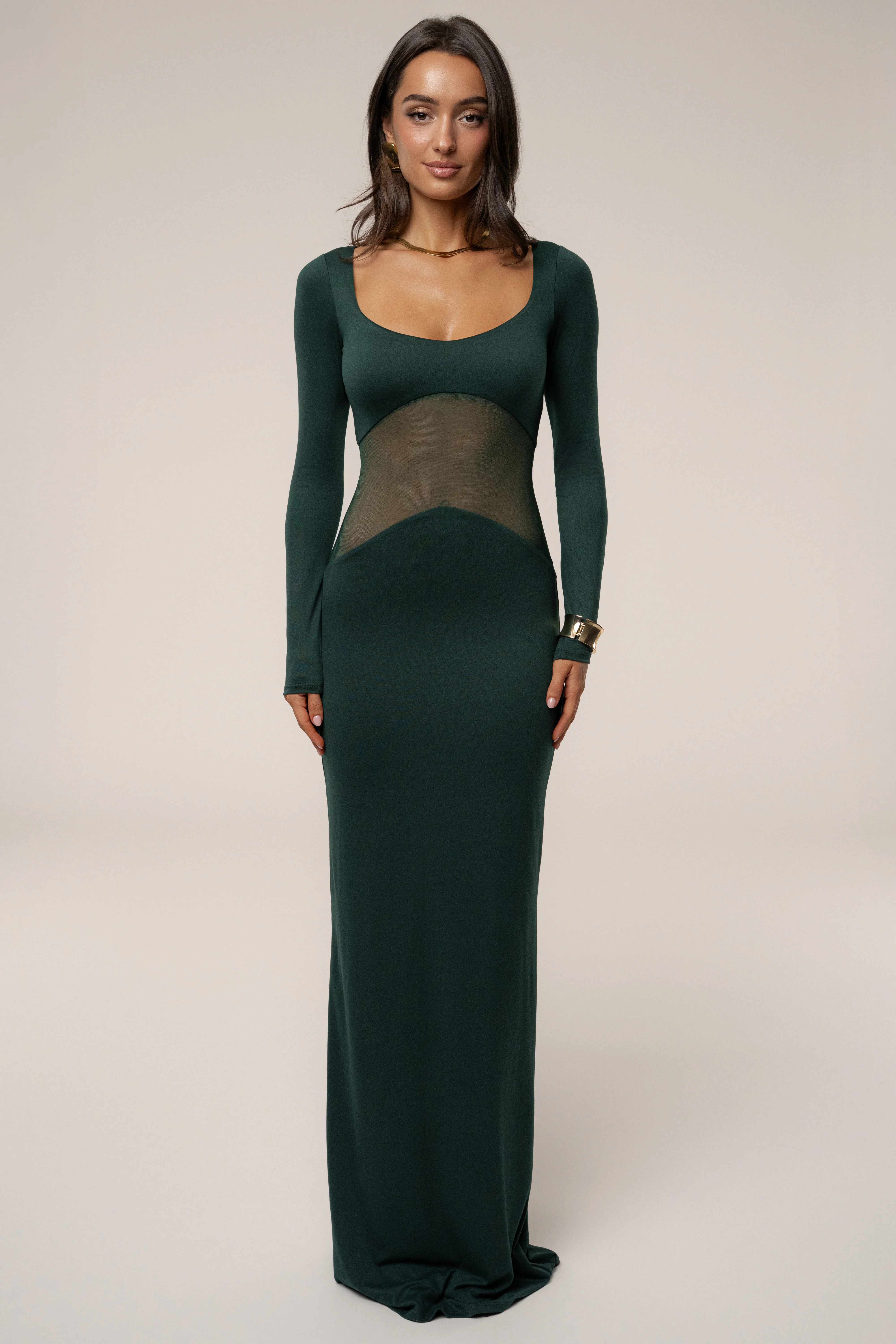 Emerald Glitz Hour Maxi Dress - Image 6