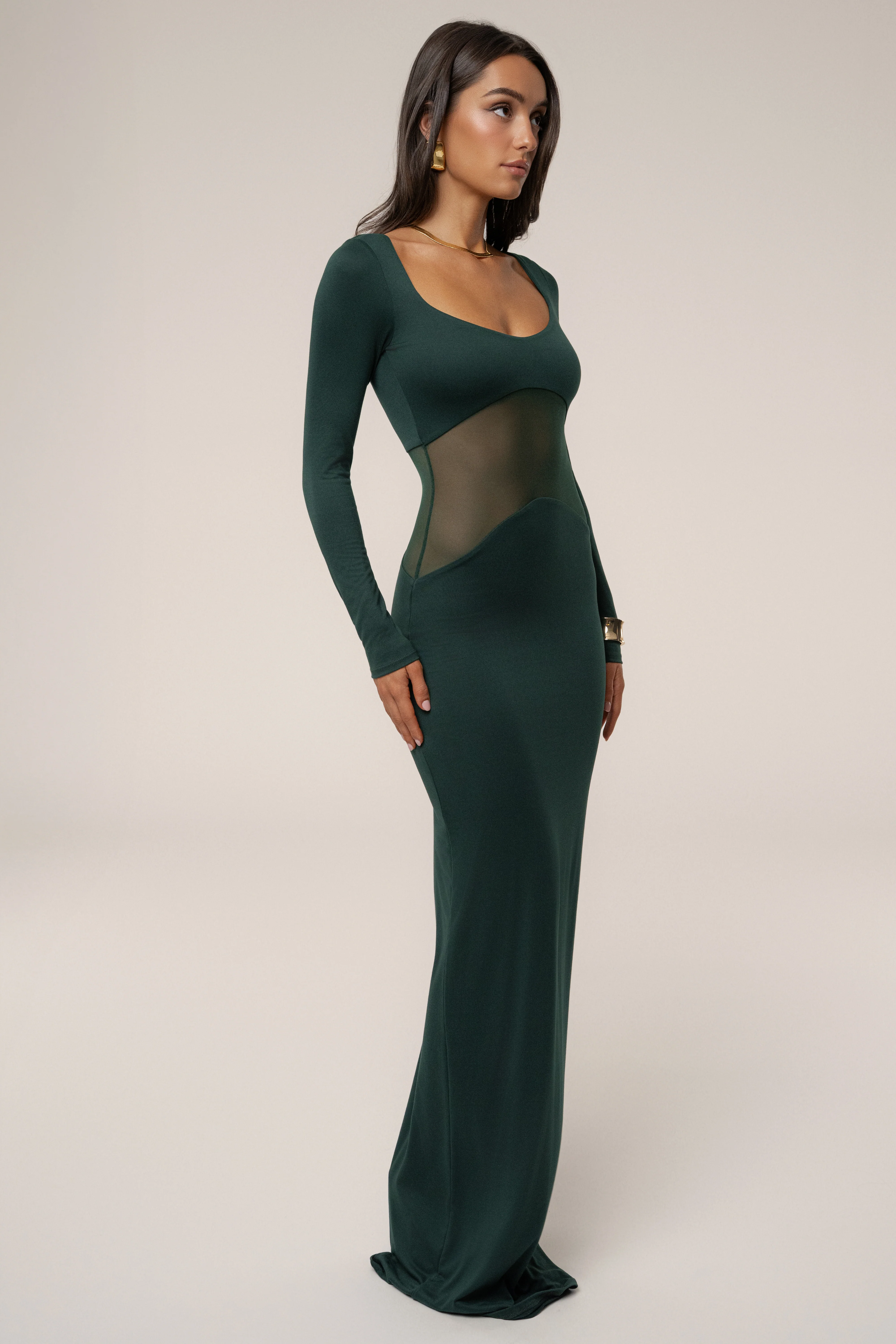 Emerald Glitz Hour Maxi Dress - Image 7