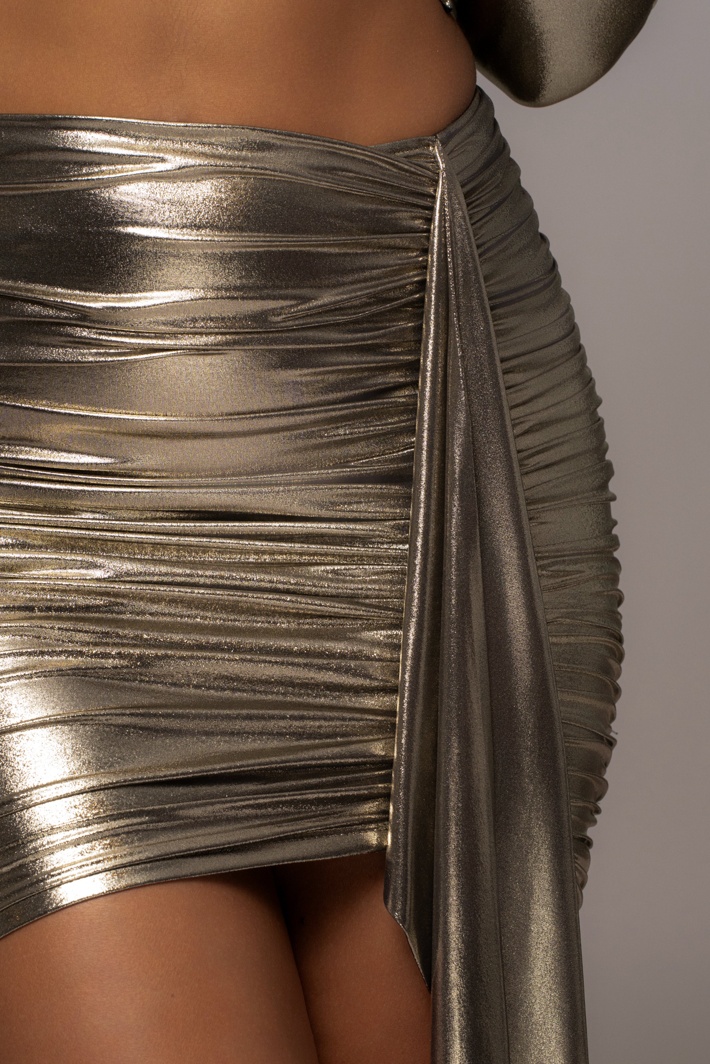 Gold Calix Metallic Skirt - Image 13
