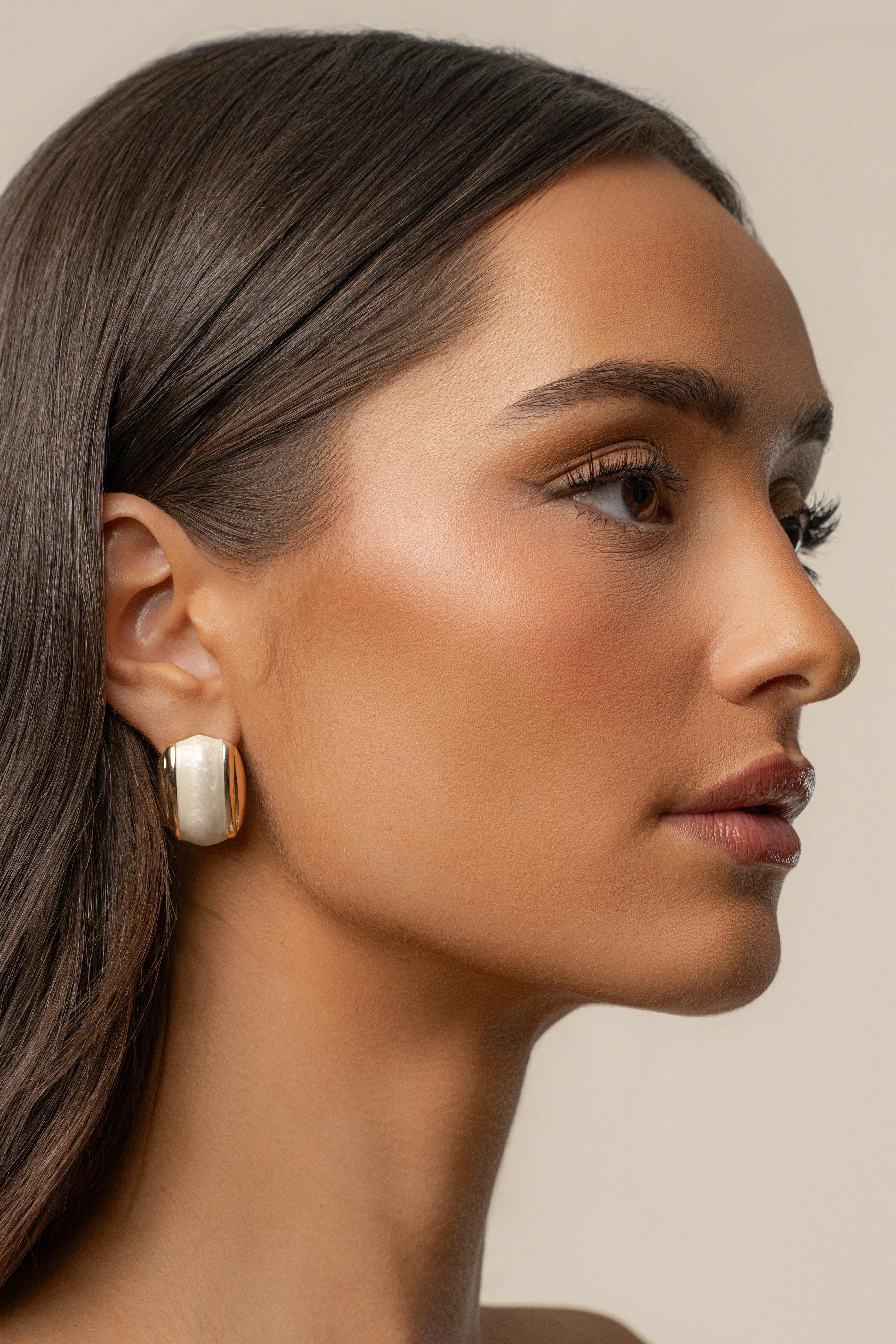 Gold Capri Glow Earrings - Image 2