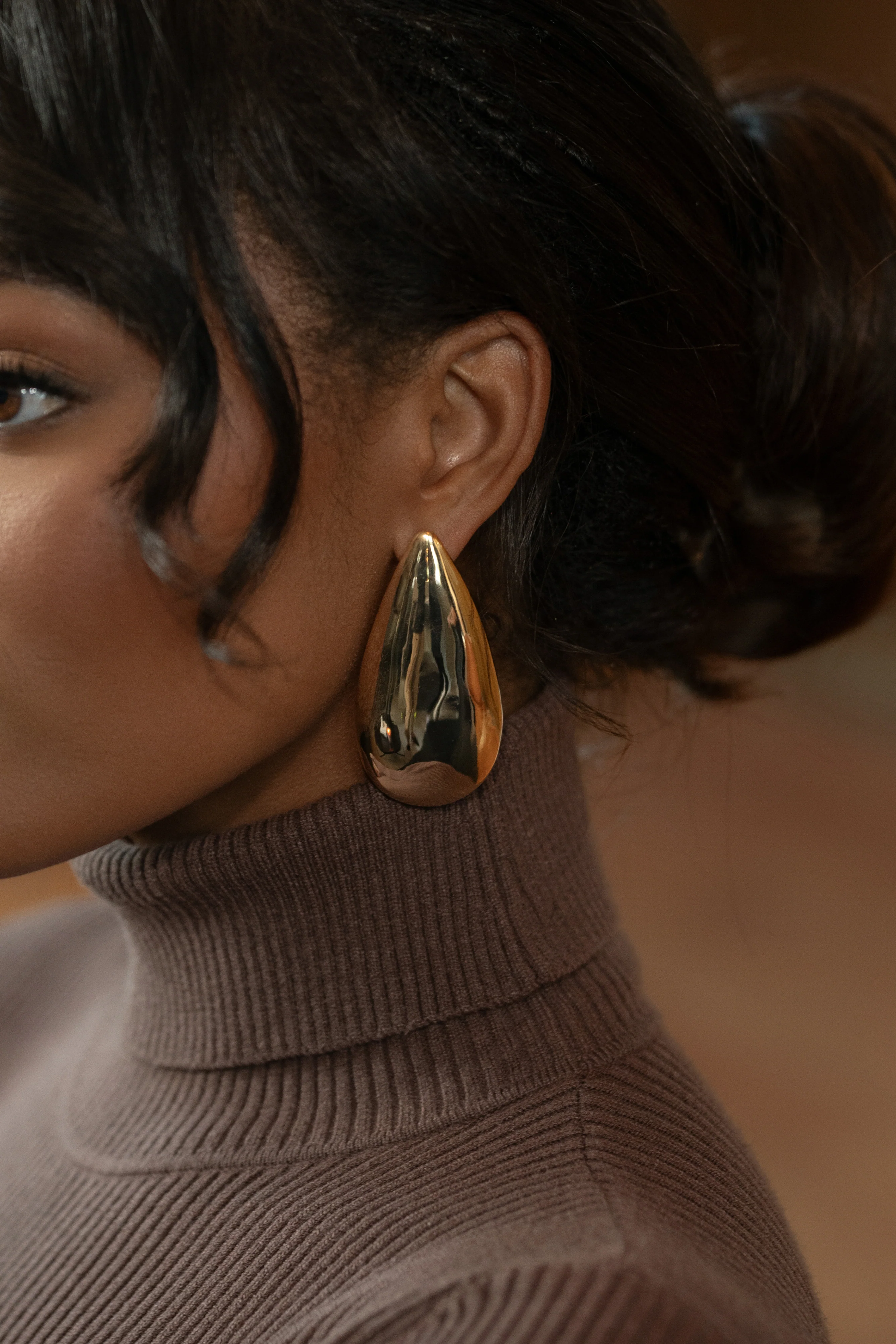 Gold Chance Drop Earrings - Image 2