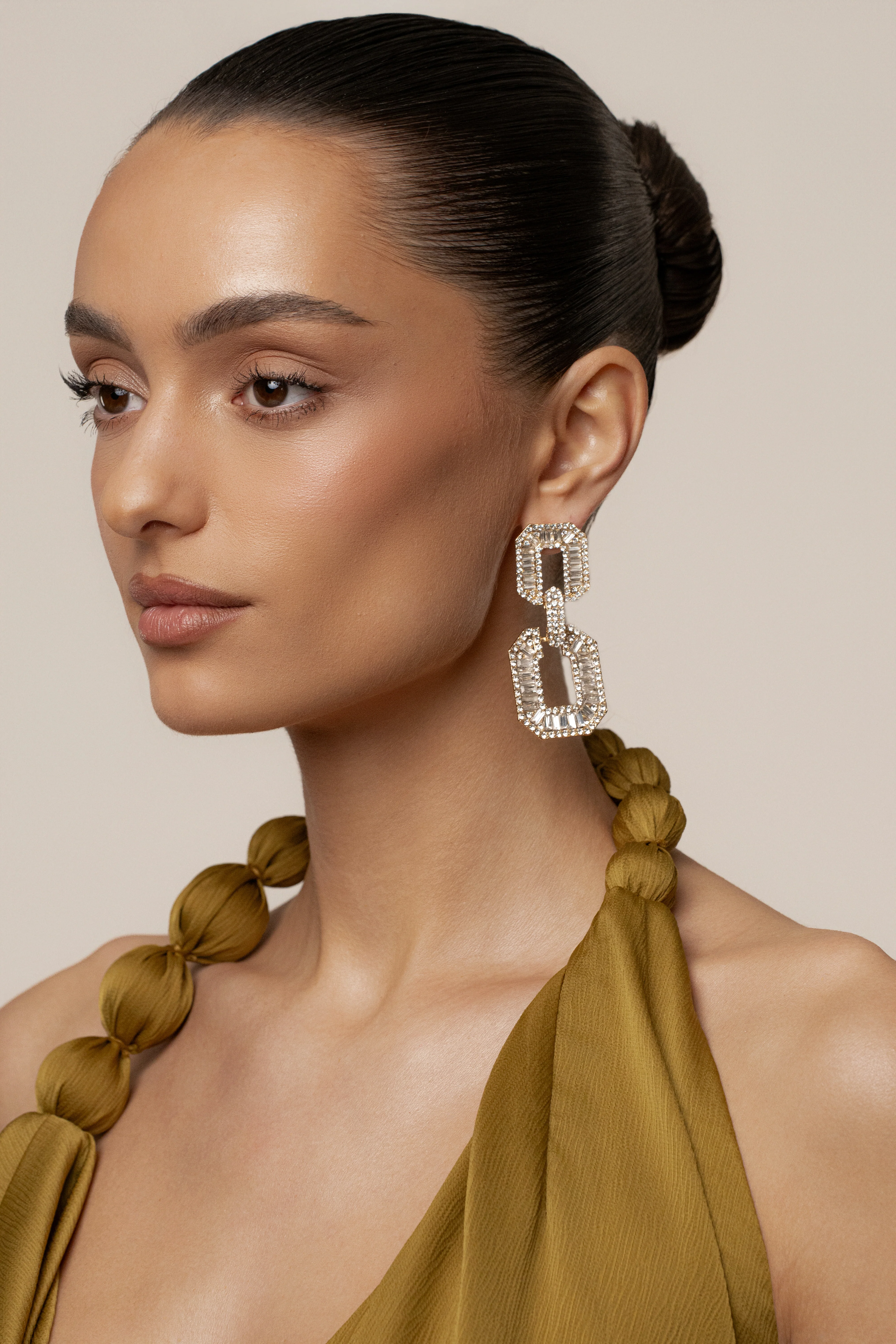 Gold Gleam Connection Earrings - Image 4