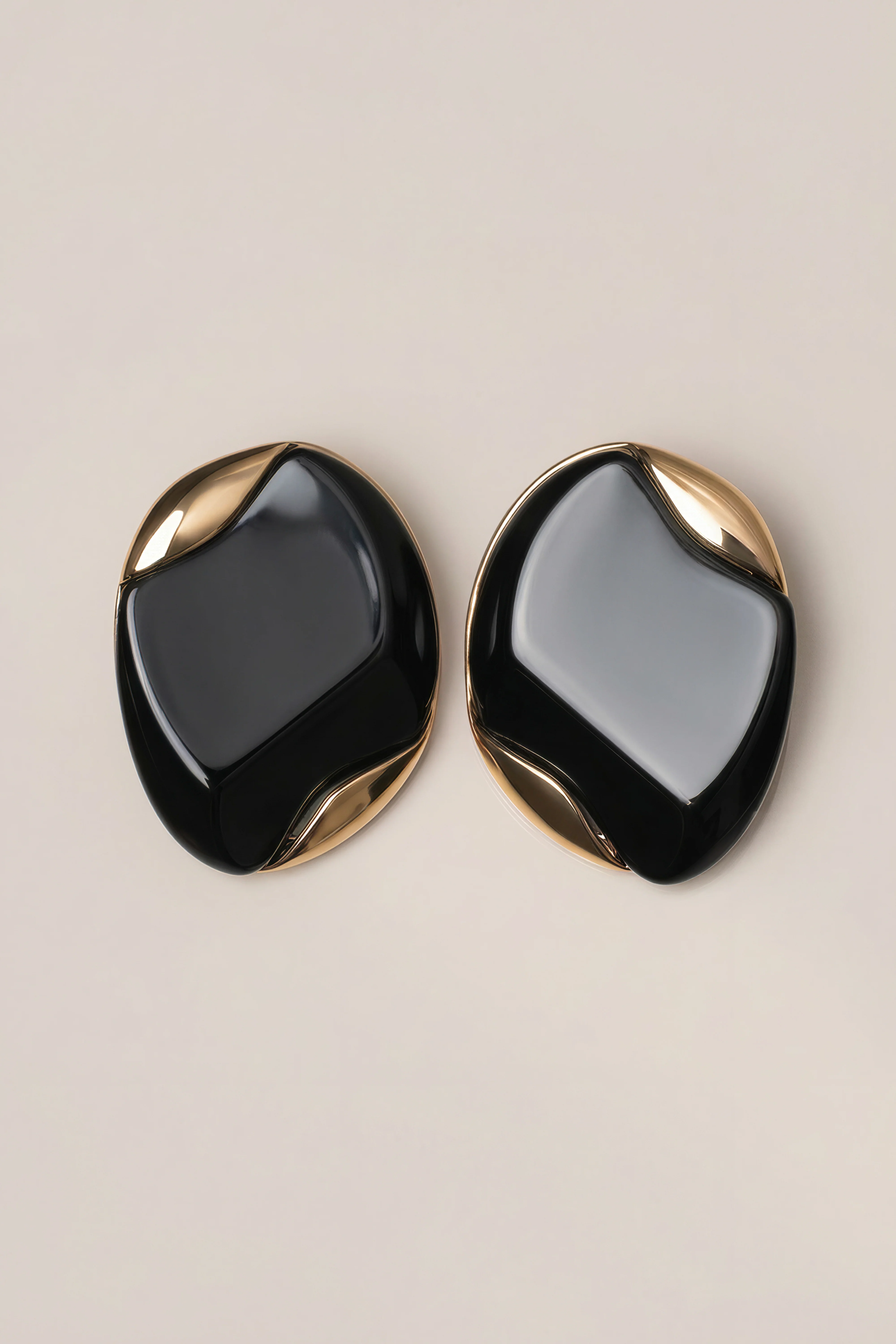Gold Kienna Sculpted Earrings - Image 2