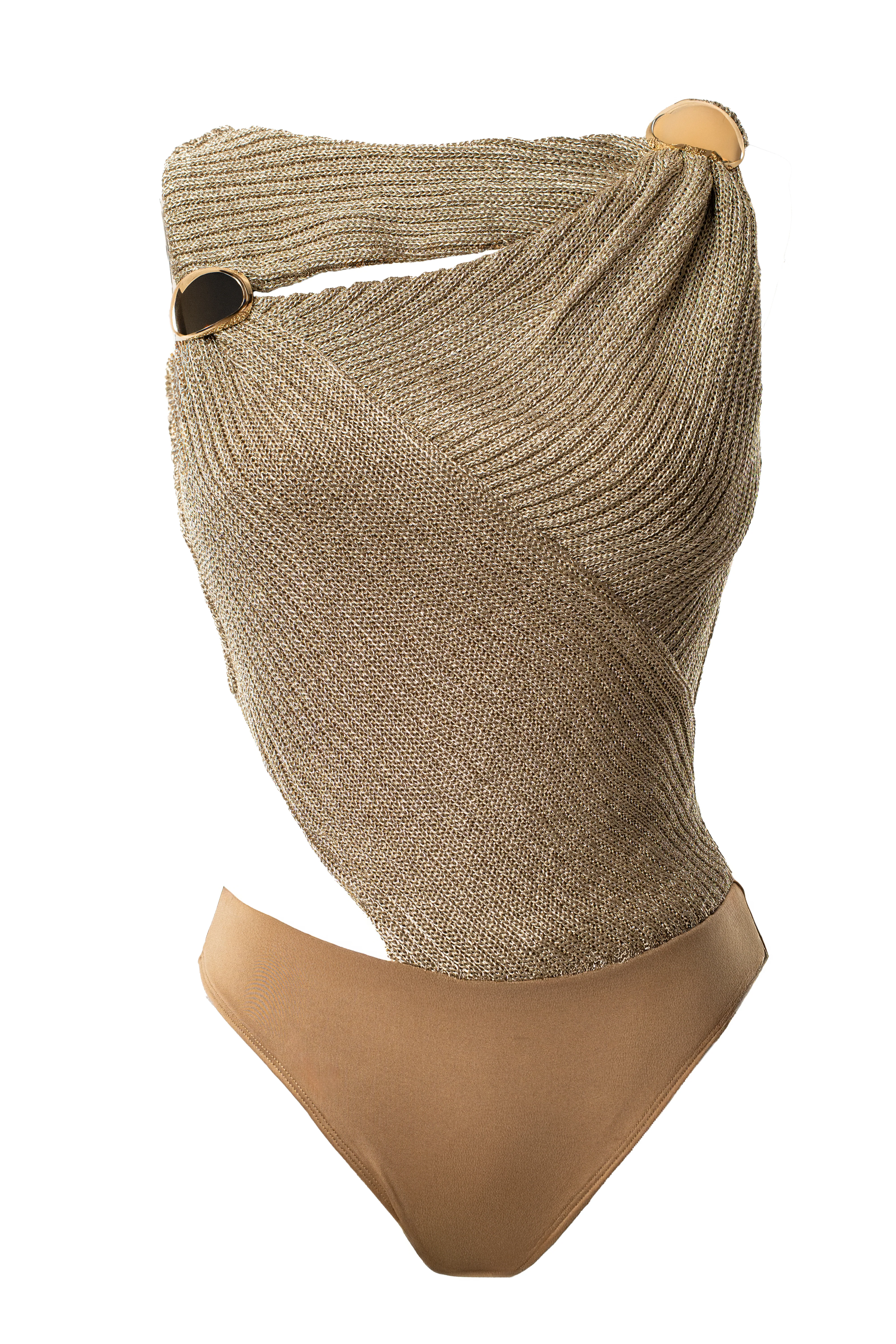 Gold Luminous Metallic Bodysuit - Image 4