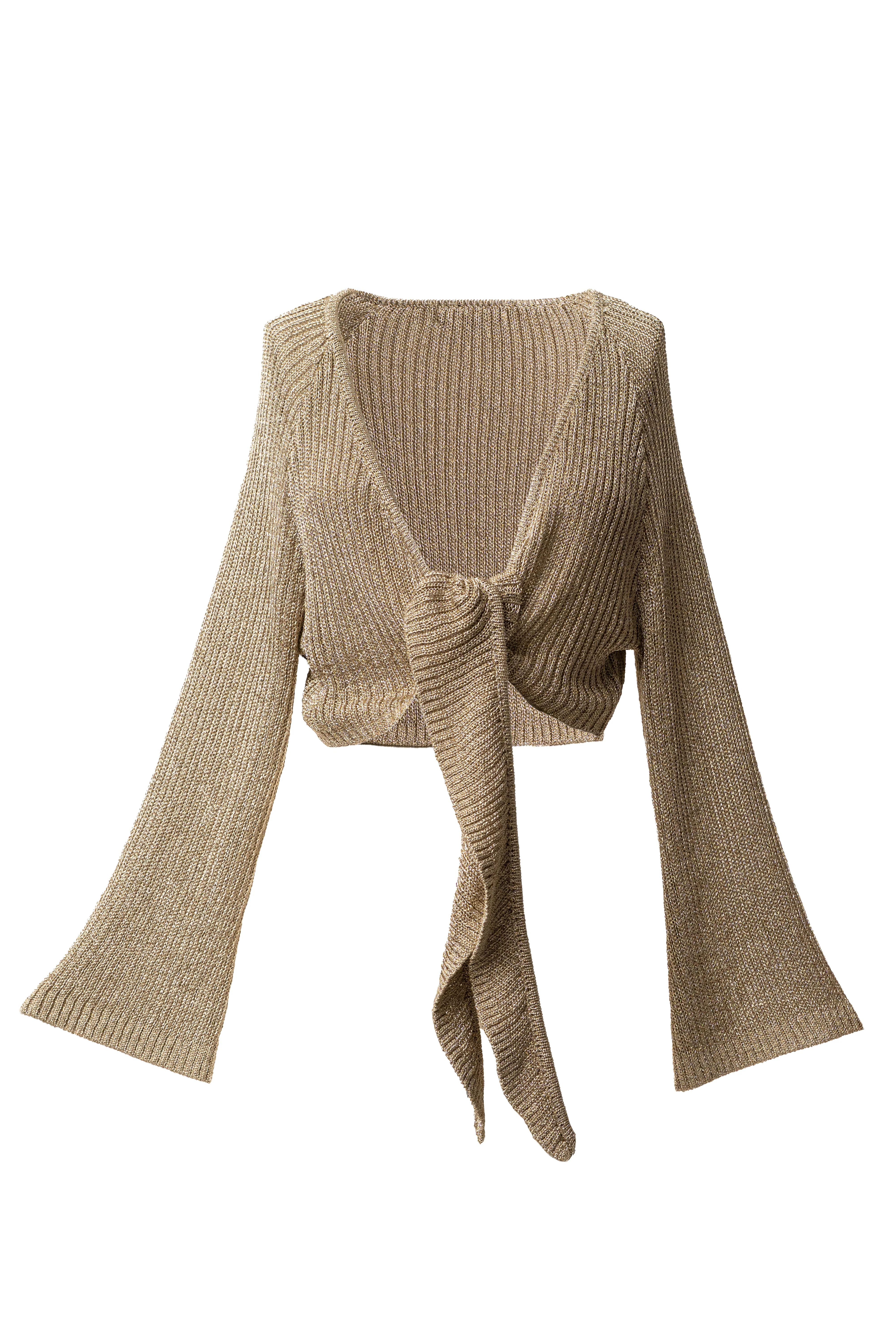 Gold Luminous Metallic Tie top - Image 3
