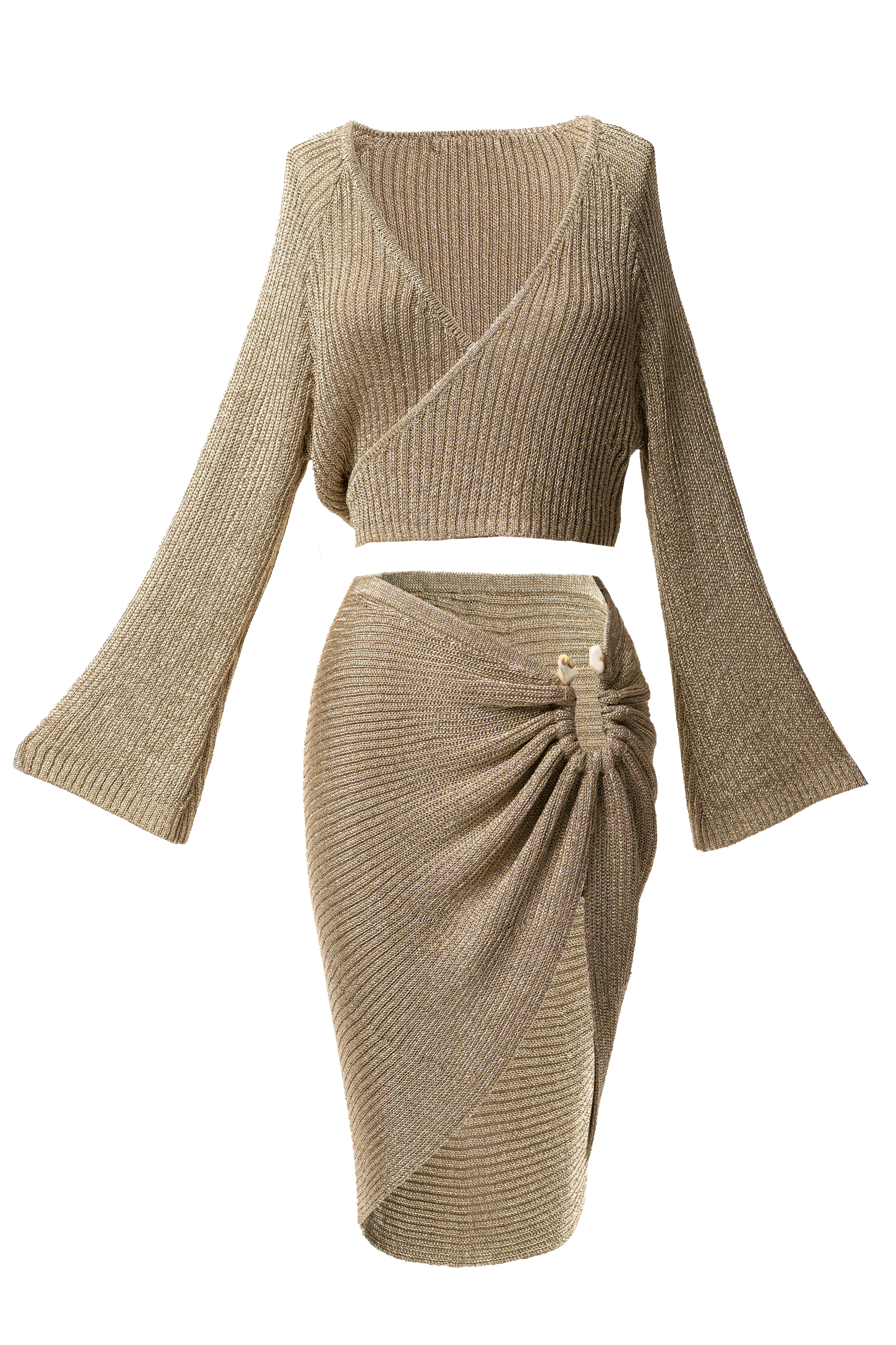 Gold Luminous Metallic Tie top - Image 6