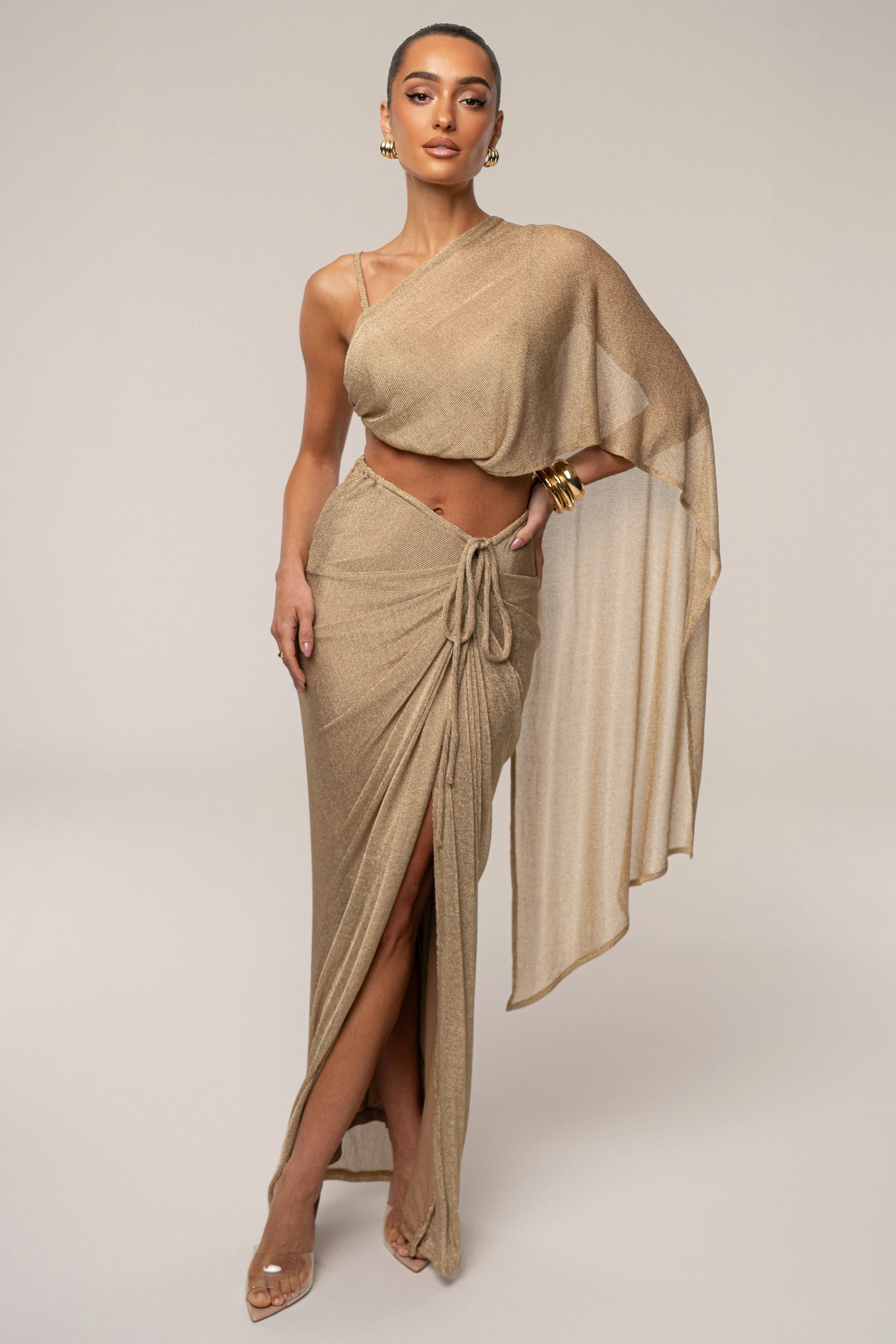 Gold Nocturne Draped Top - Image 11