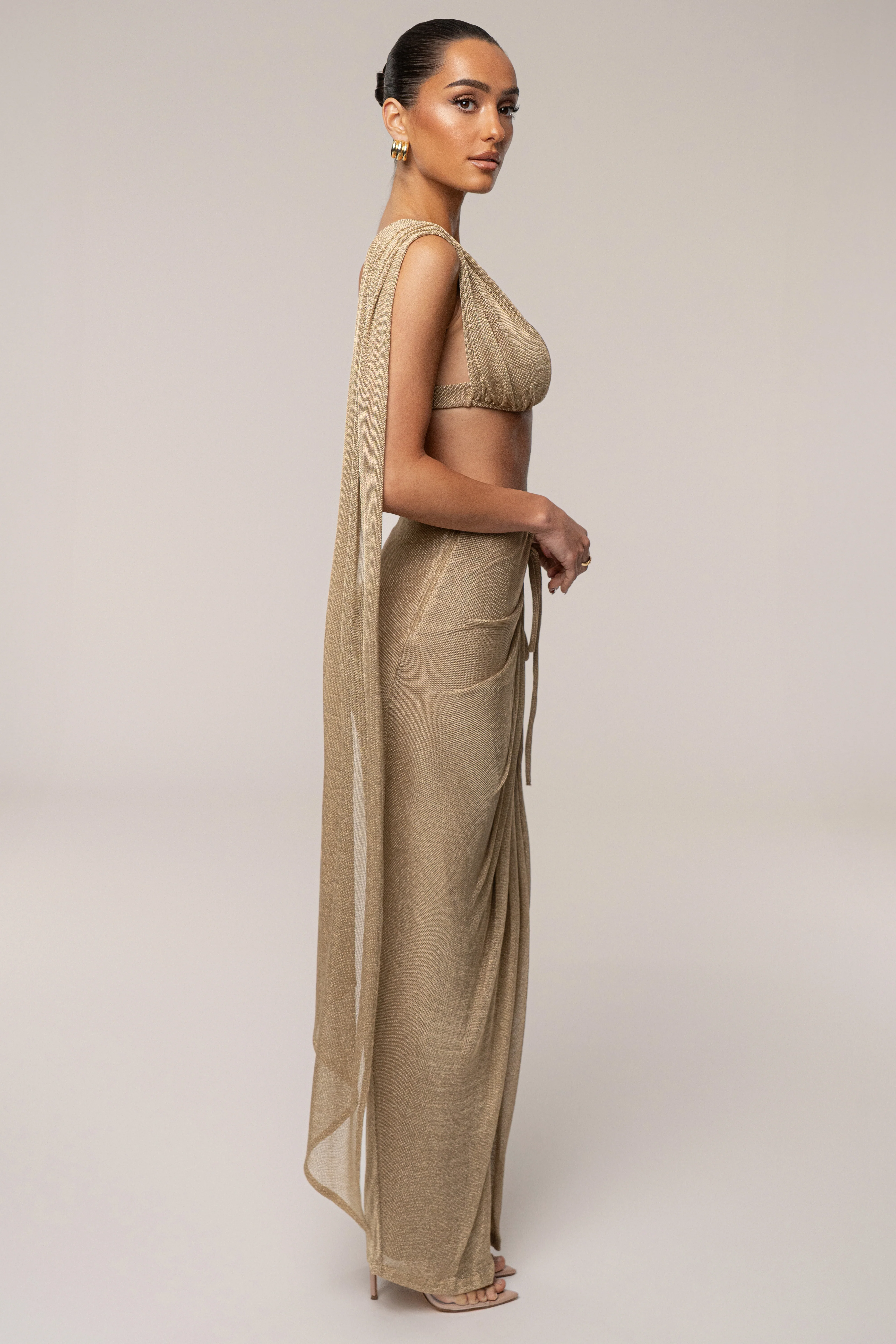 Gold Nocturne Draped Top - Image 12