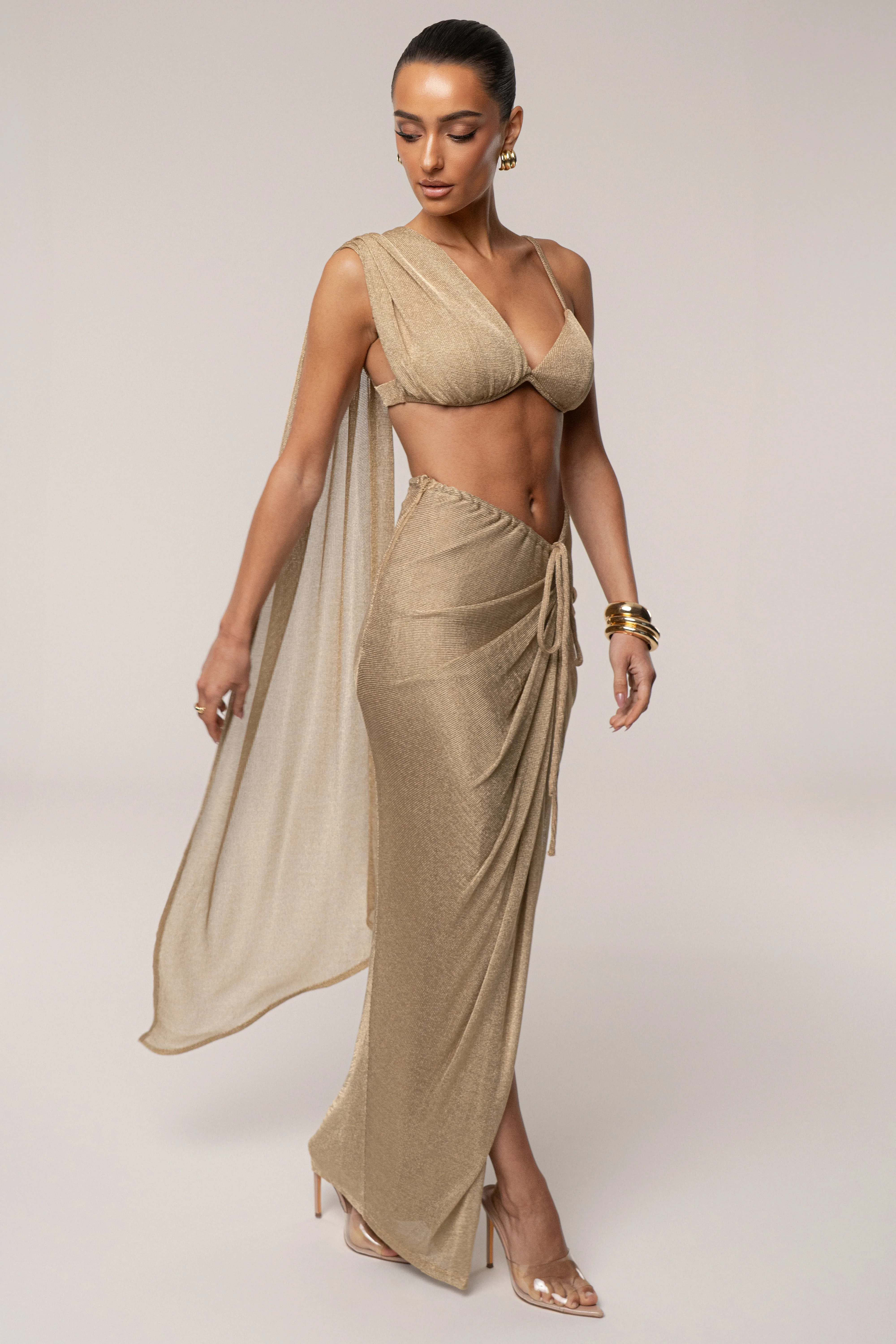 Gold Nocturne Draped Top - Image 13