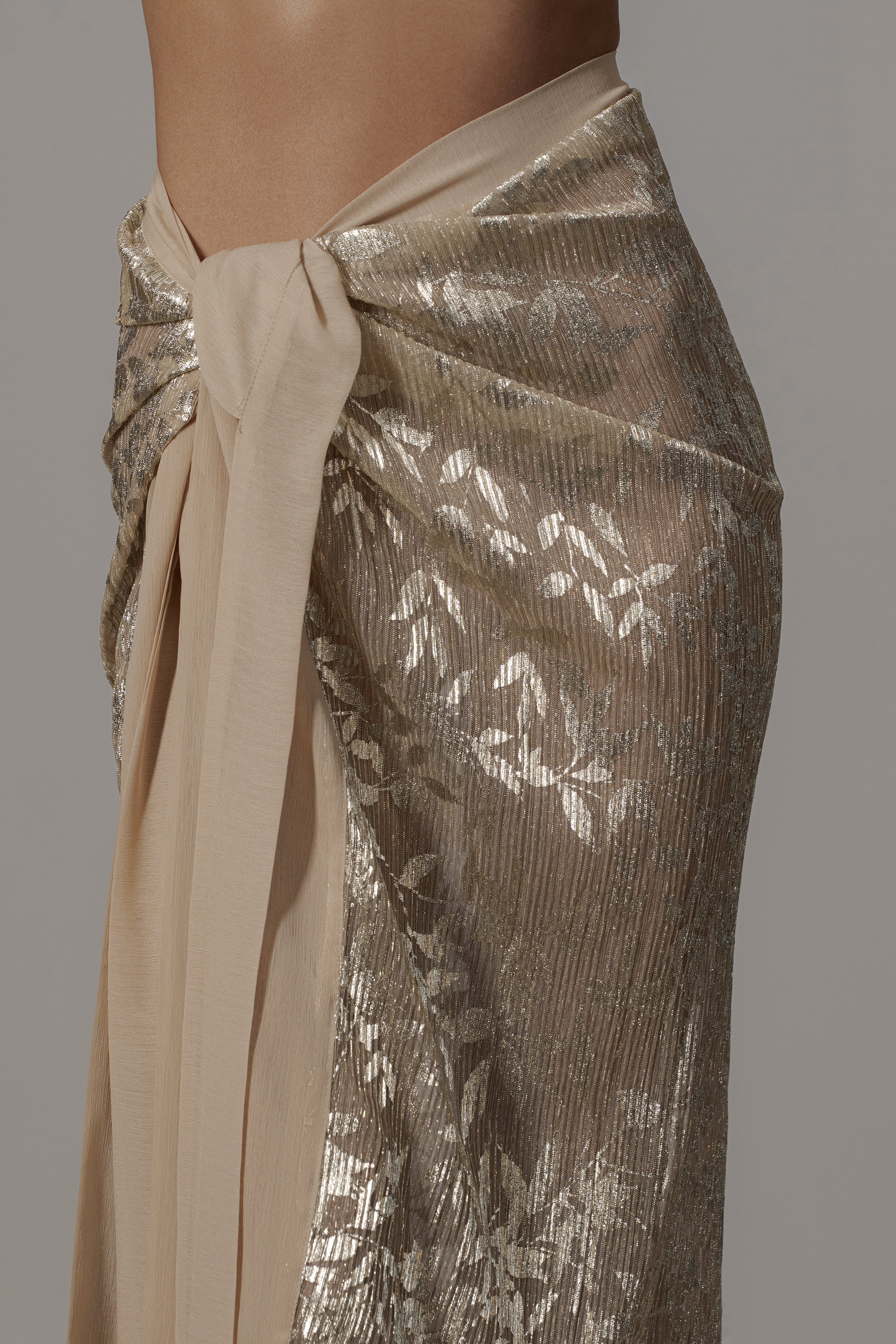 Gold Positano Printed Sarong Skirt - Image 7