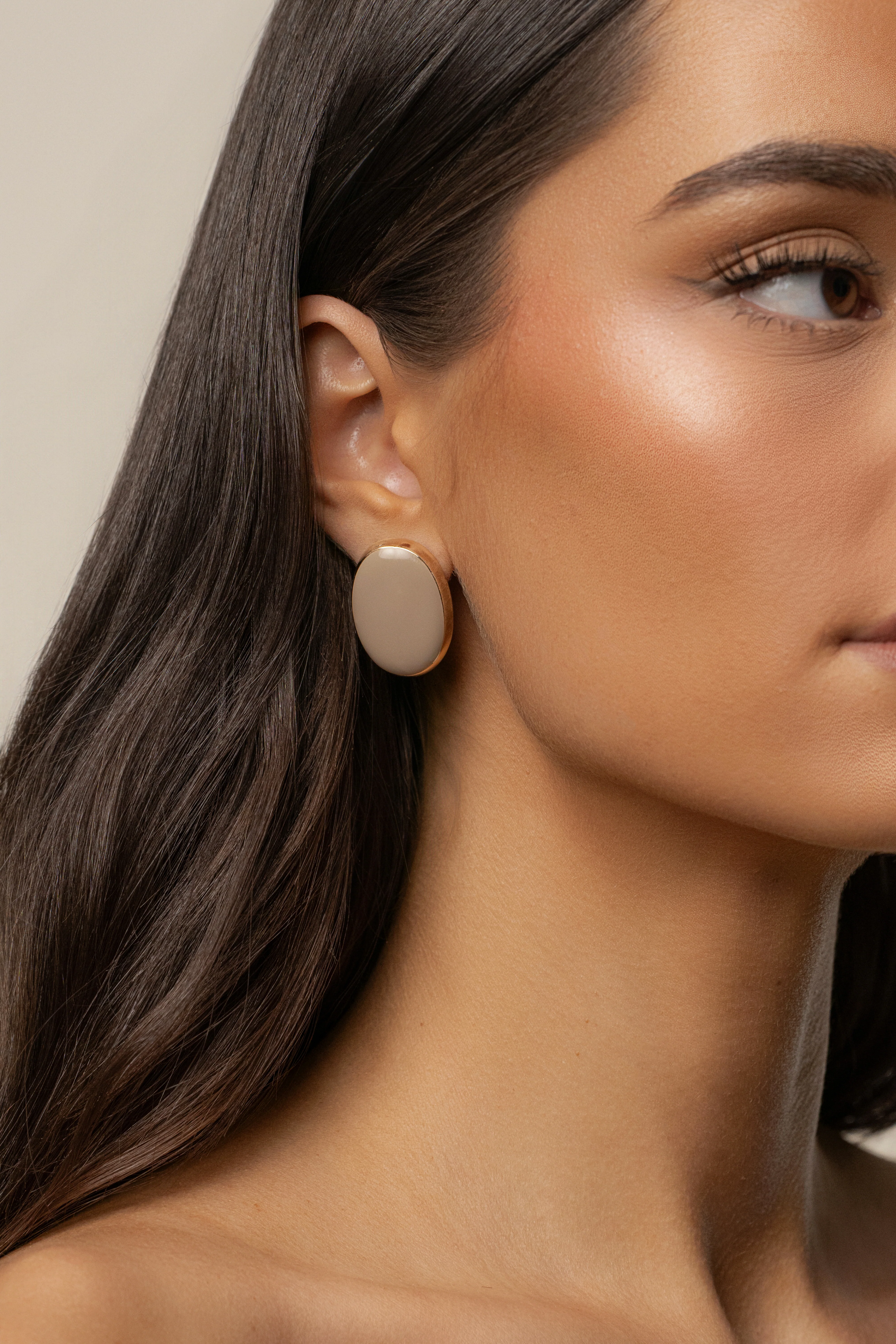 Gold  Sand Dunes Stud Earrings - Image 2
