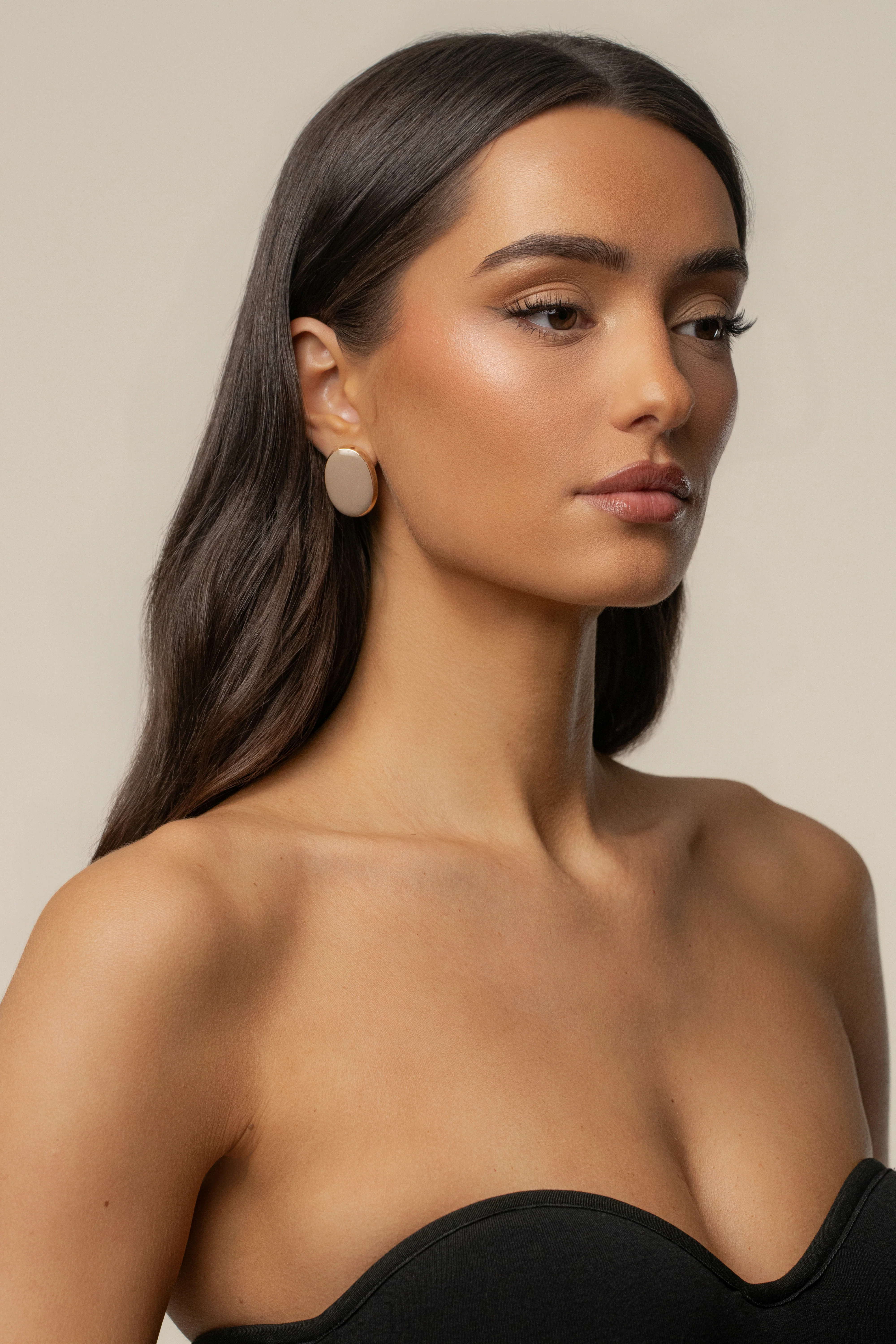 Gold  Sand Dunes Stud Earrings - Image 4