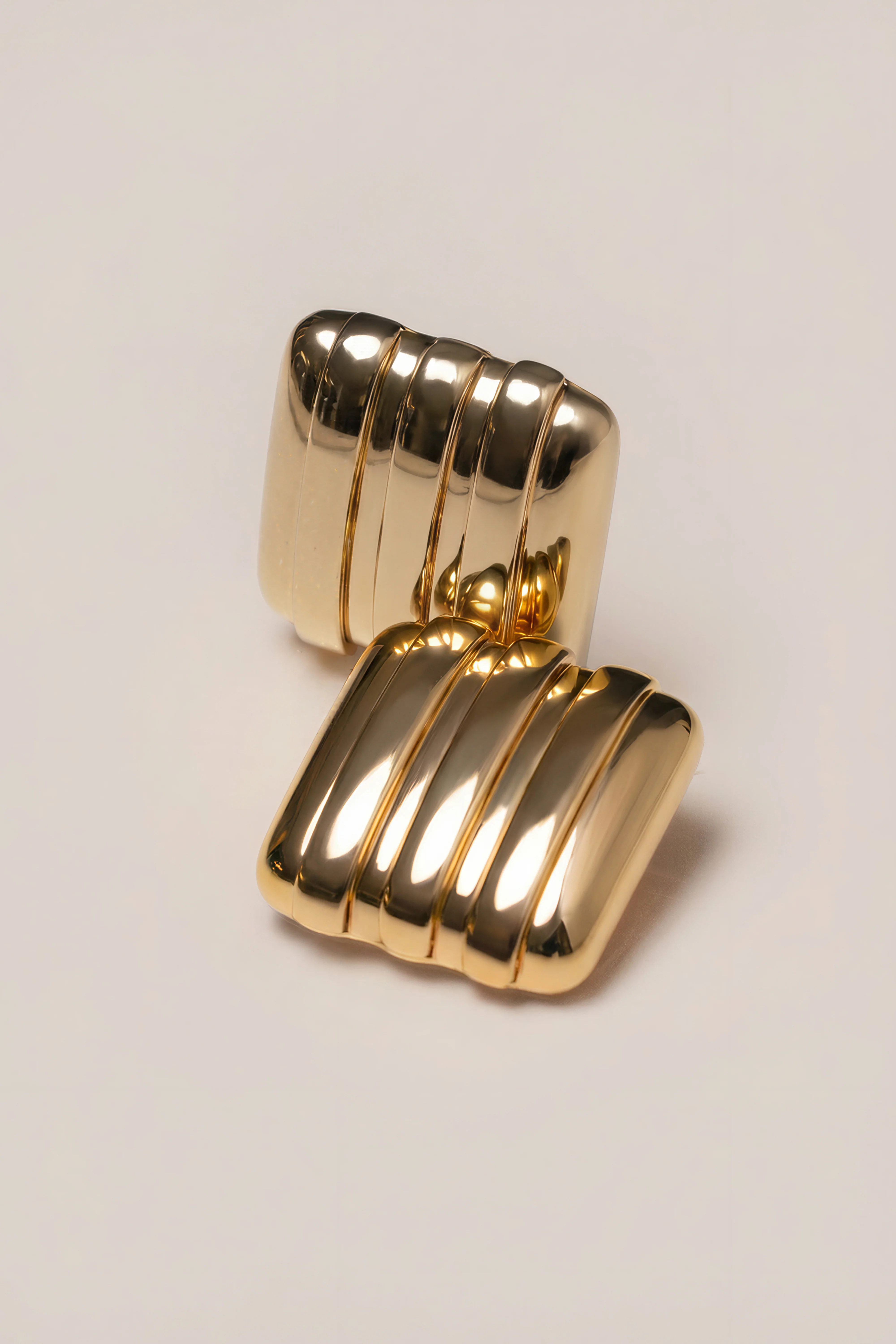 Gold  Sara Textured Earrings - Image 5