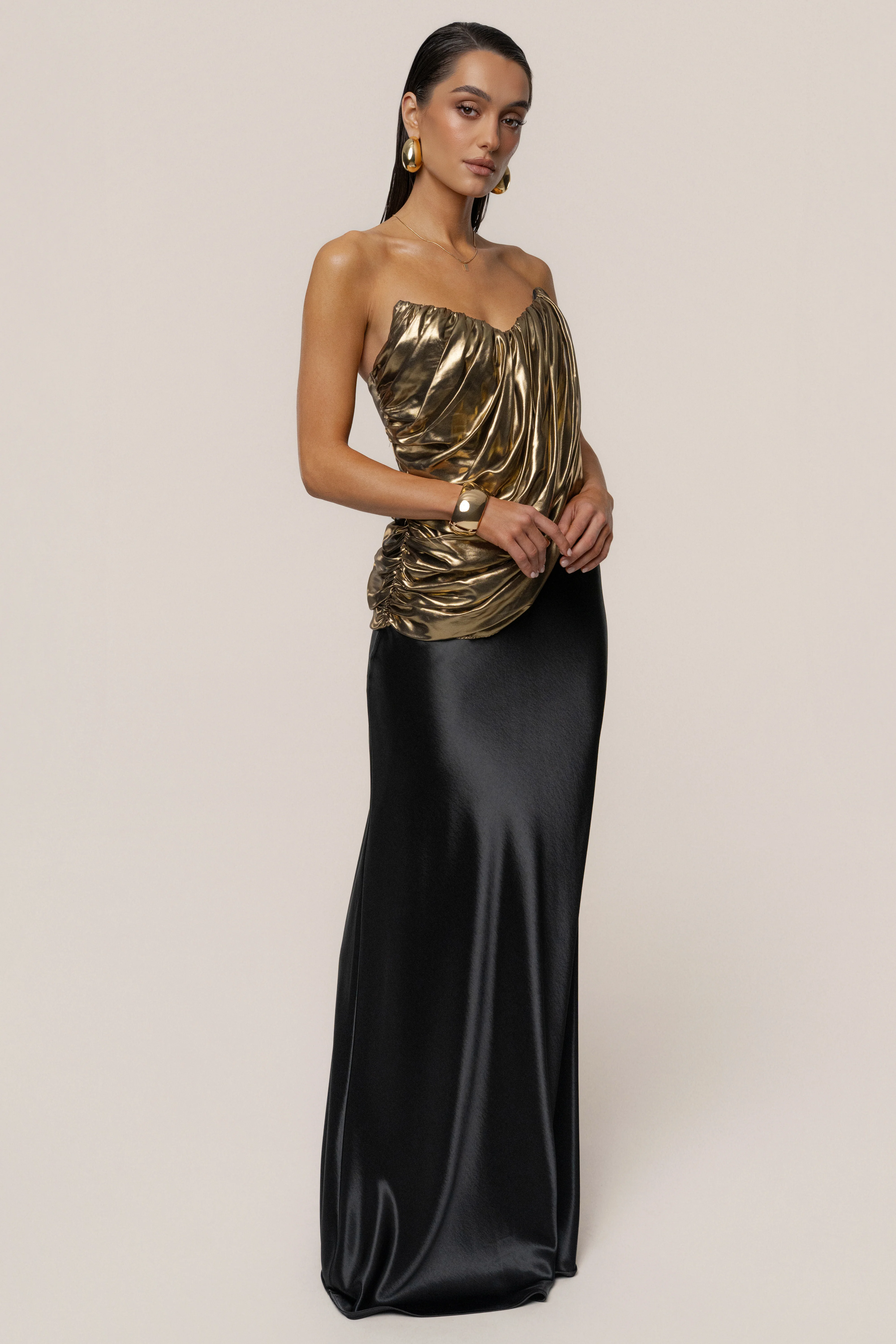 Gold Soirée Metallic Top - Image 4