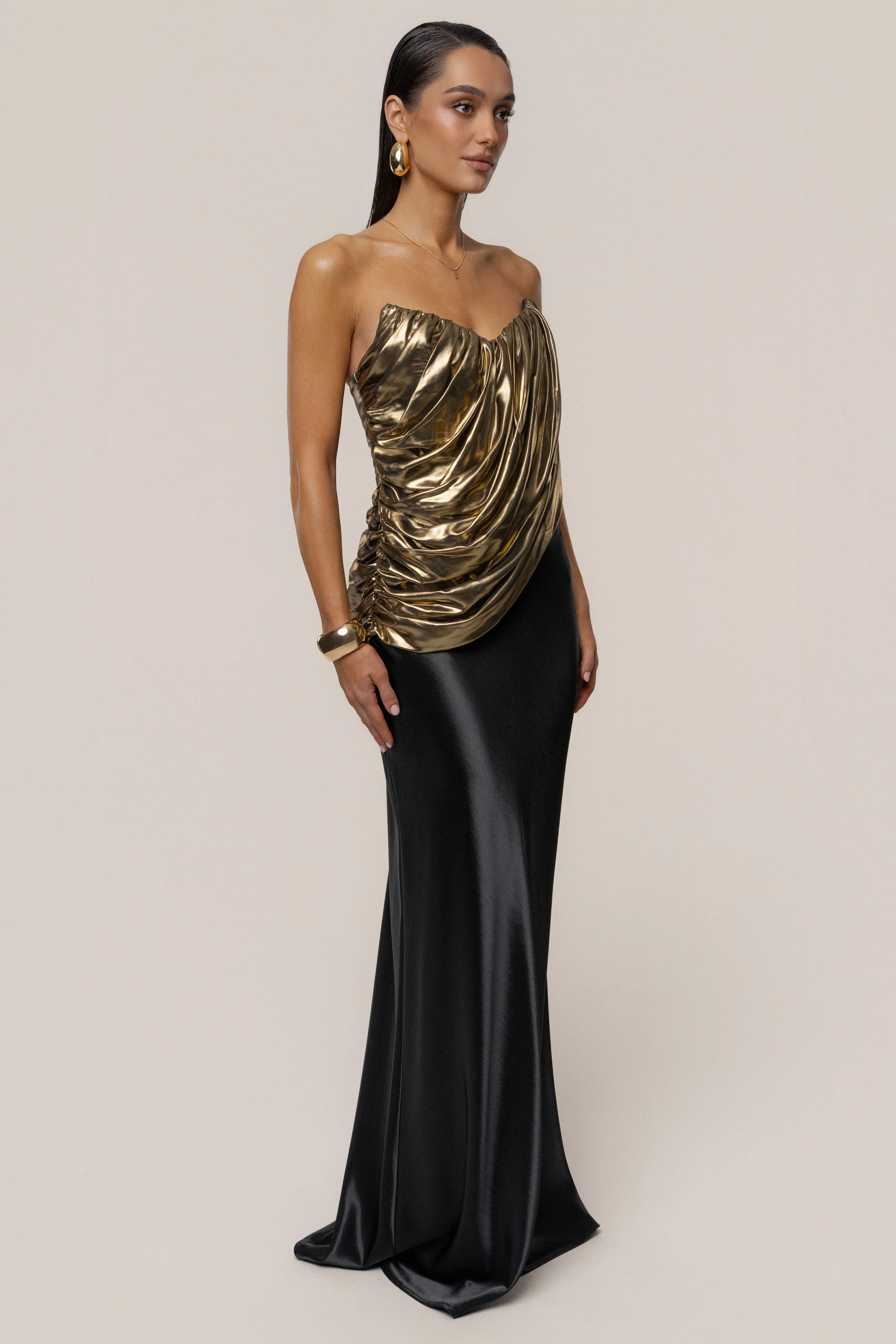 Gold Soirée Metallic Top - Image 8