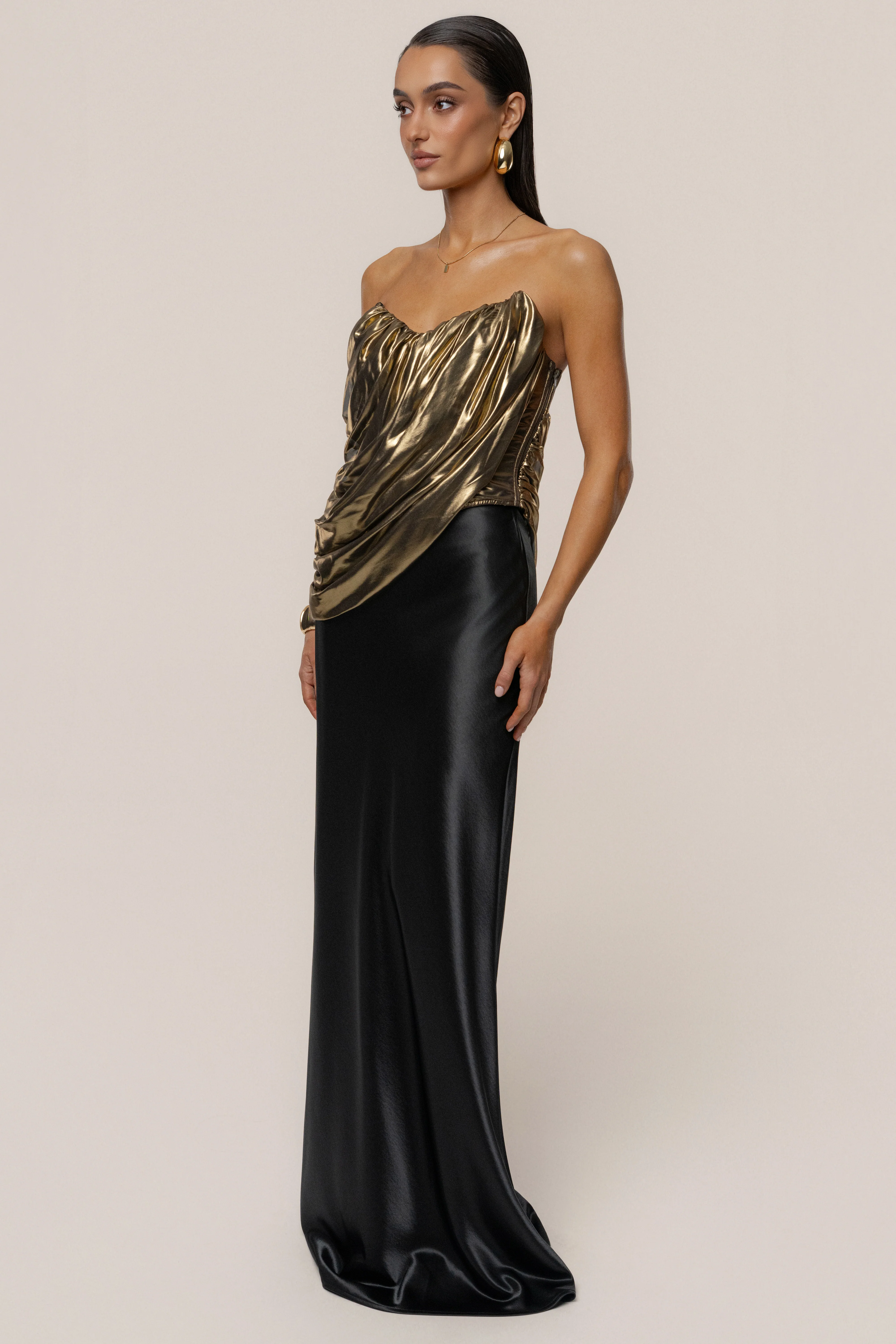 Gold Soirée Metallic Top - Image 9