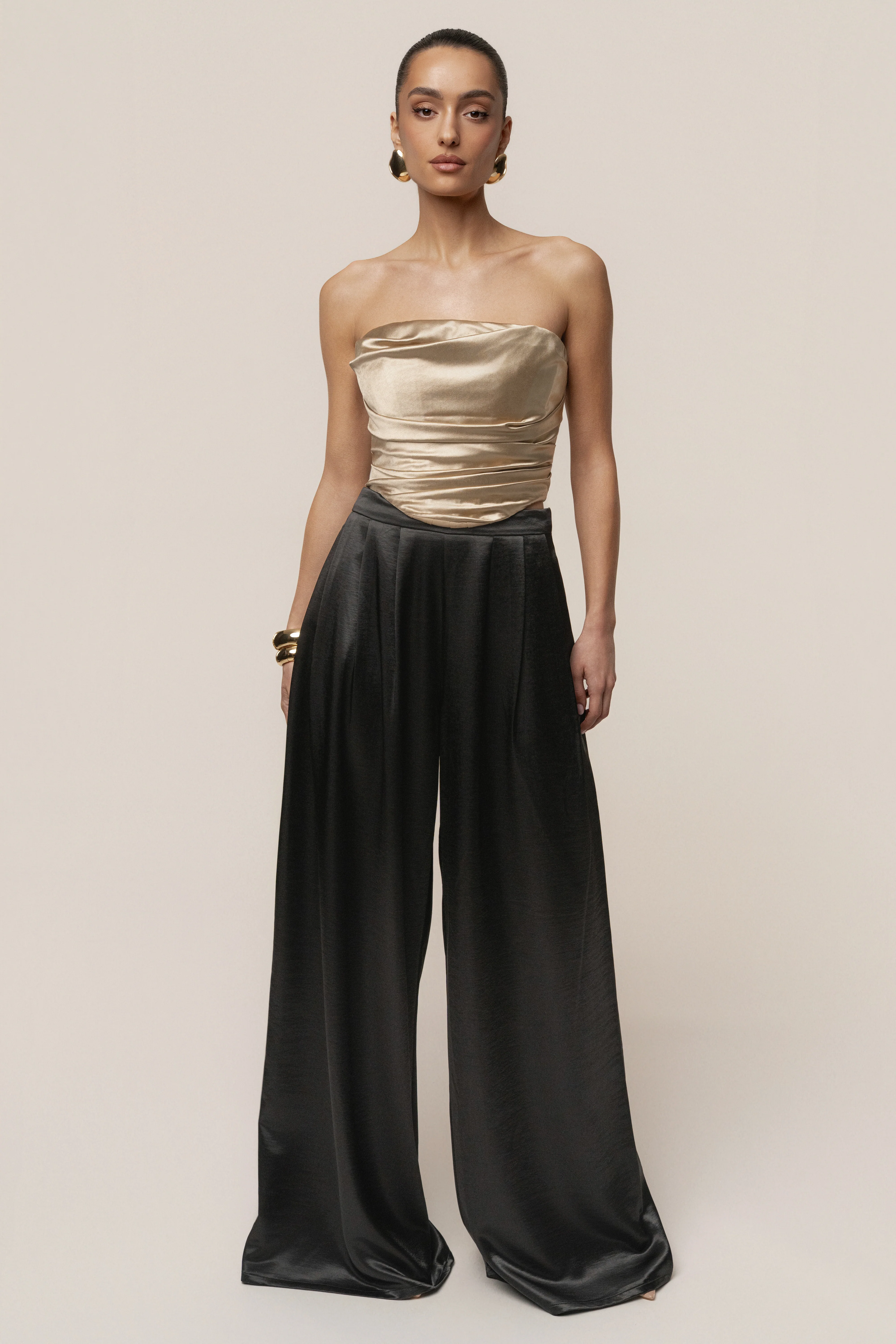 Gold Sparkling Hour Satin Corset - Image 2
