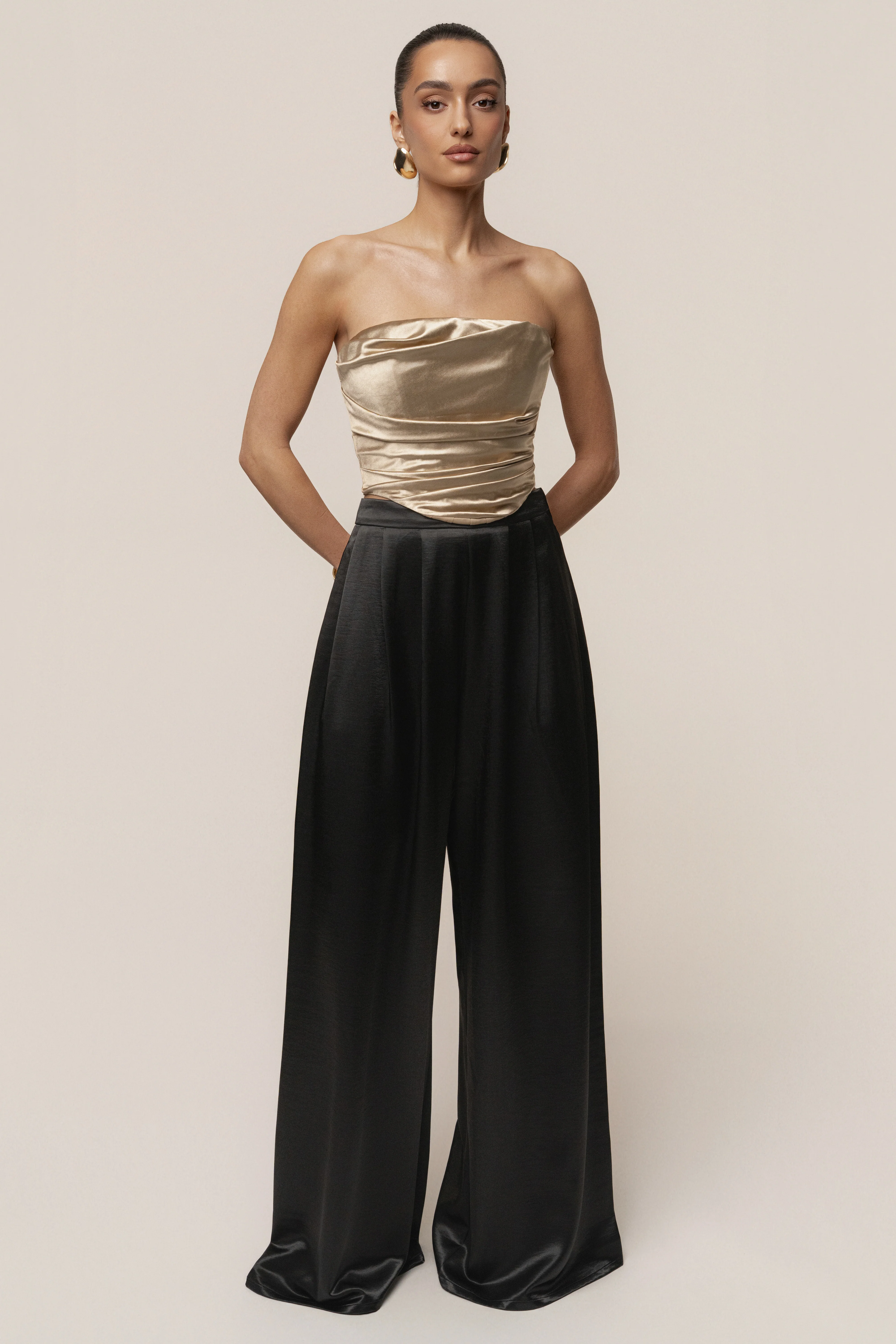 Gold Sparkling Hour Satin Corset - Image 4