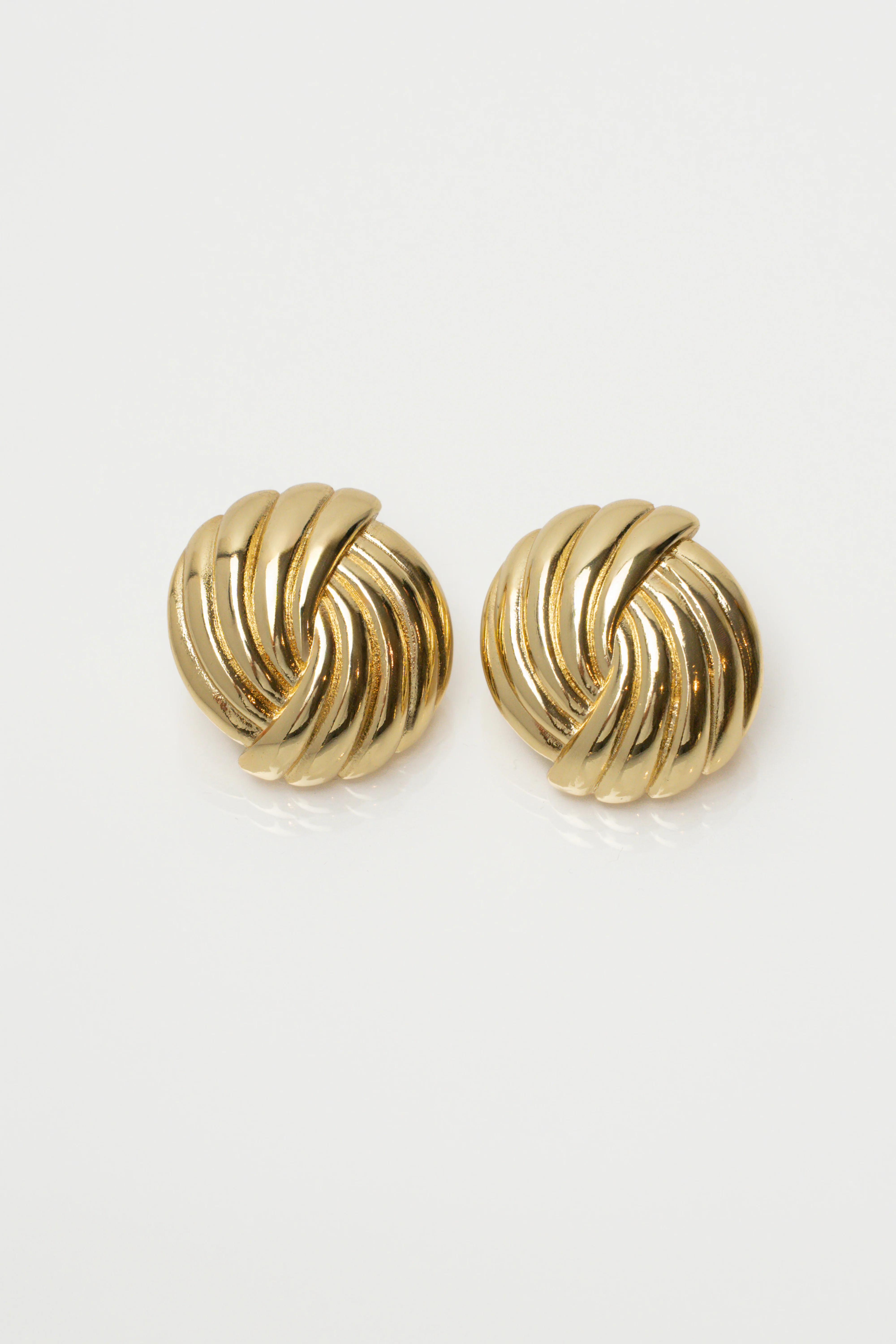 Gold Vani Round Earrings - Image 3