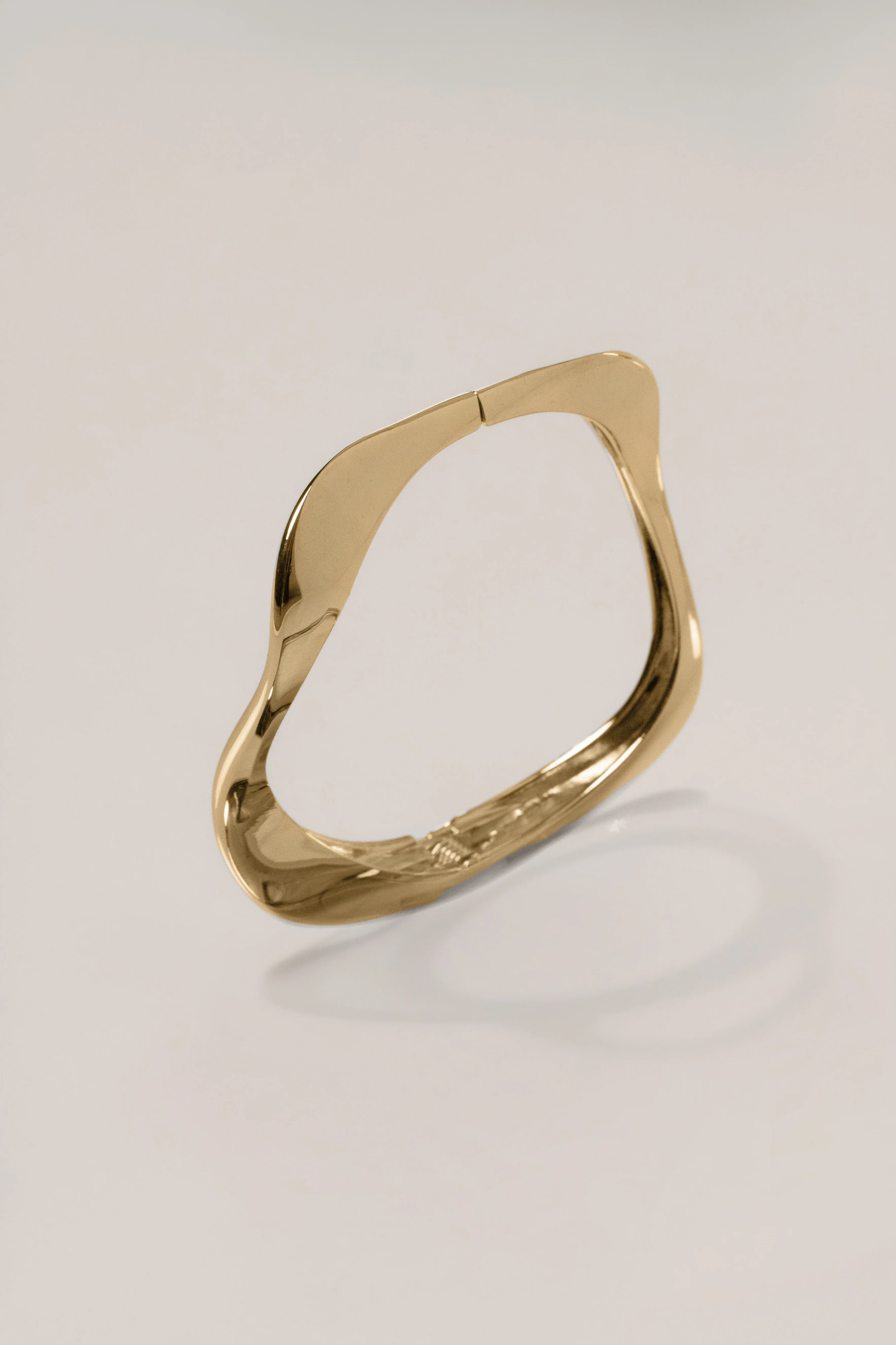 Gold Wavy Hinge Bracelet - Image 3