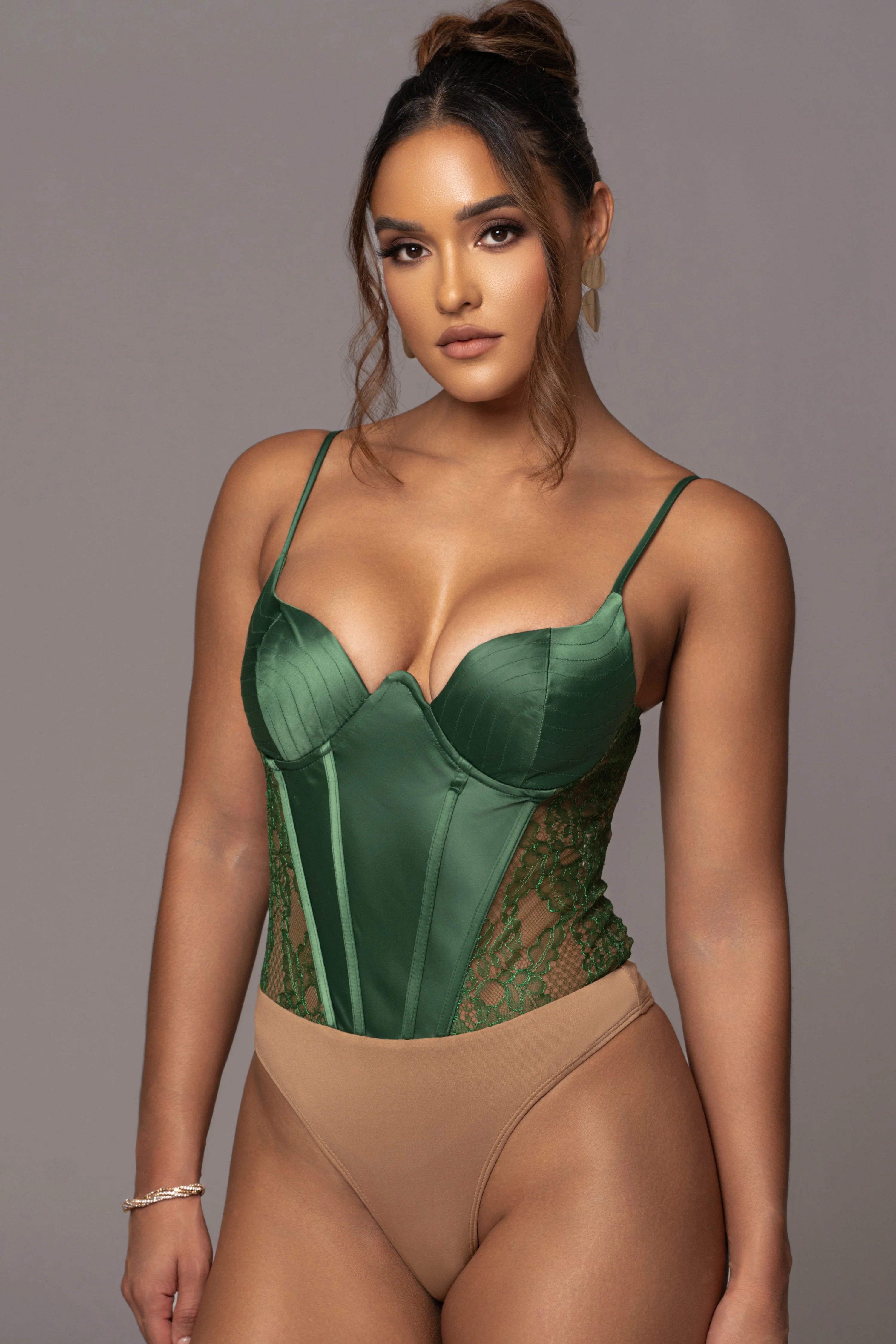 Green Incomparable Lace Bodysuit - Image 12