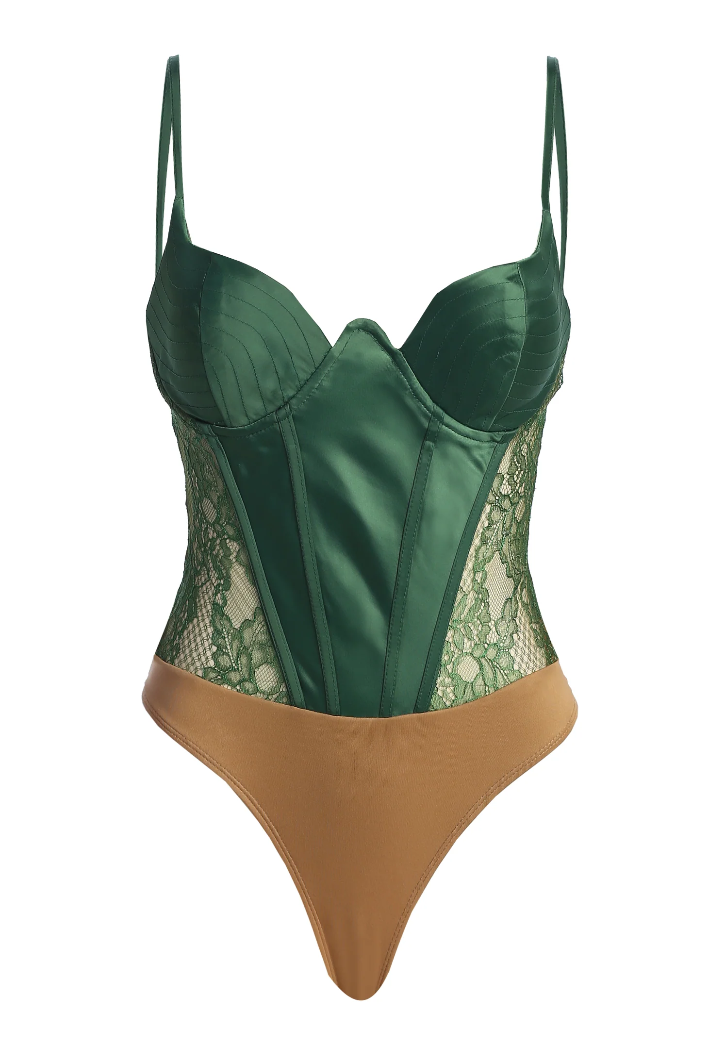 Green Incomparable Lace Bodysuit - Image 3