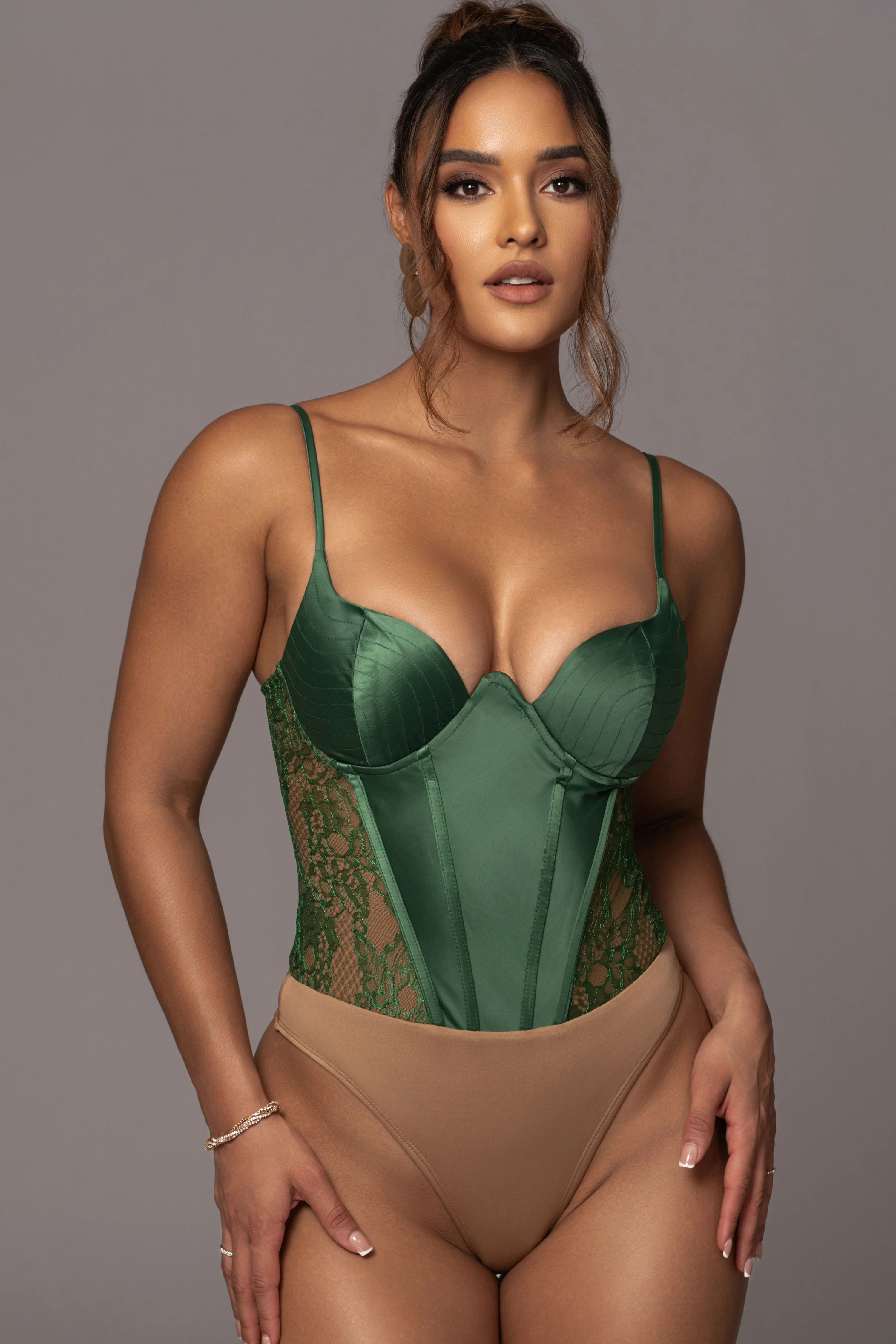 Green Incomparable Lace Bodysuit - Image 5