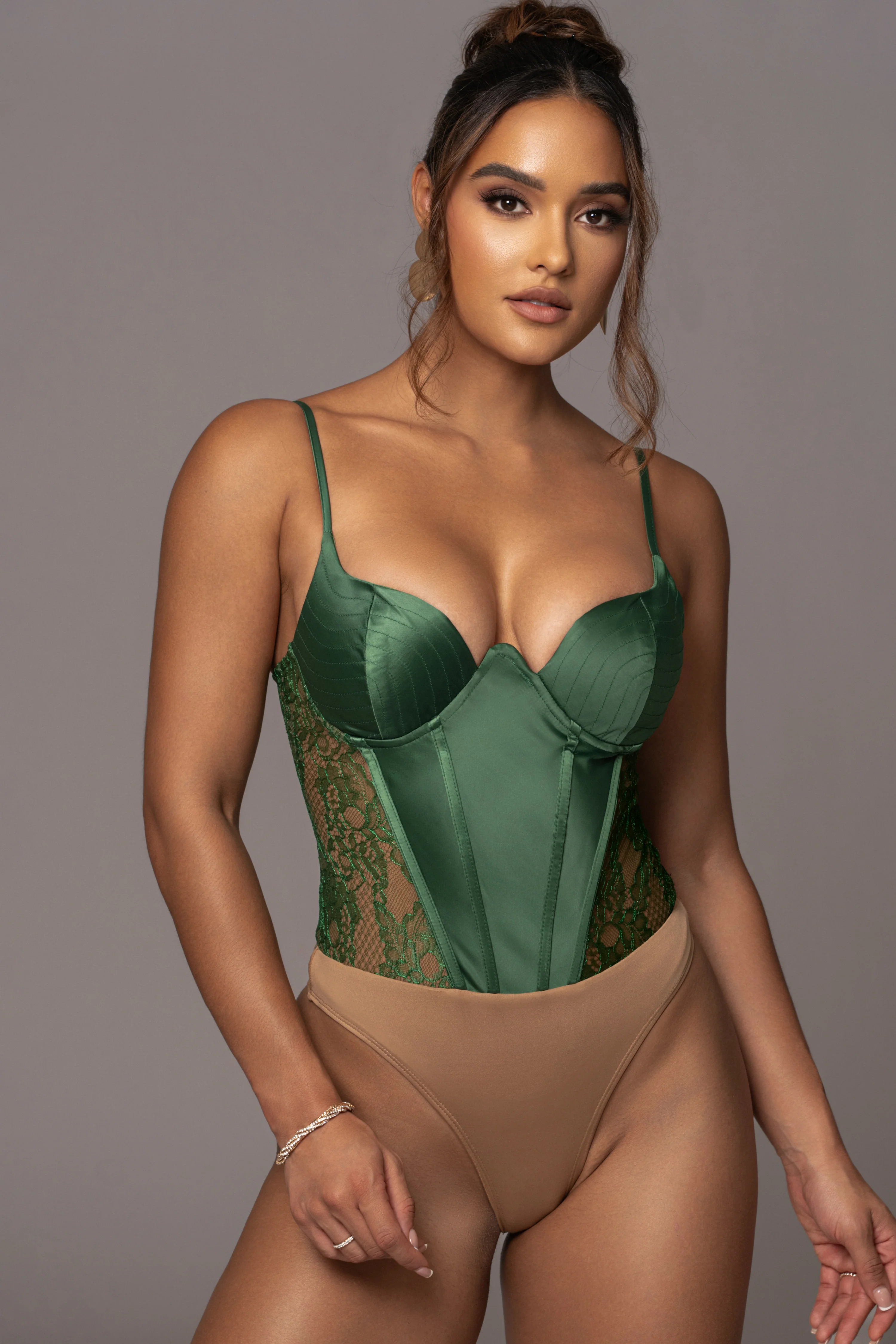 Green Incomparable Lace Bodysuit - Image 6