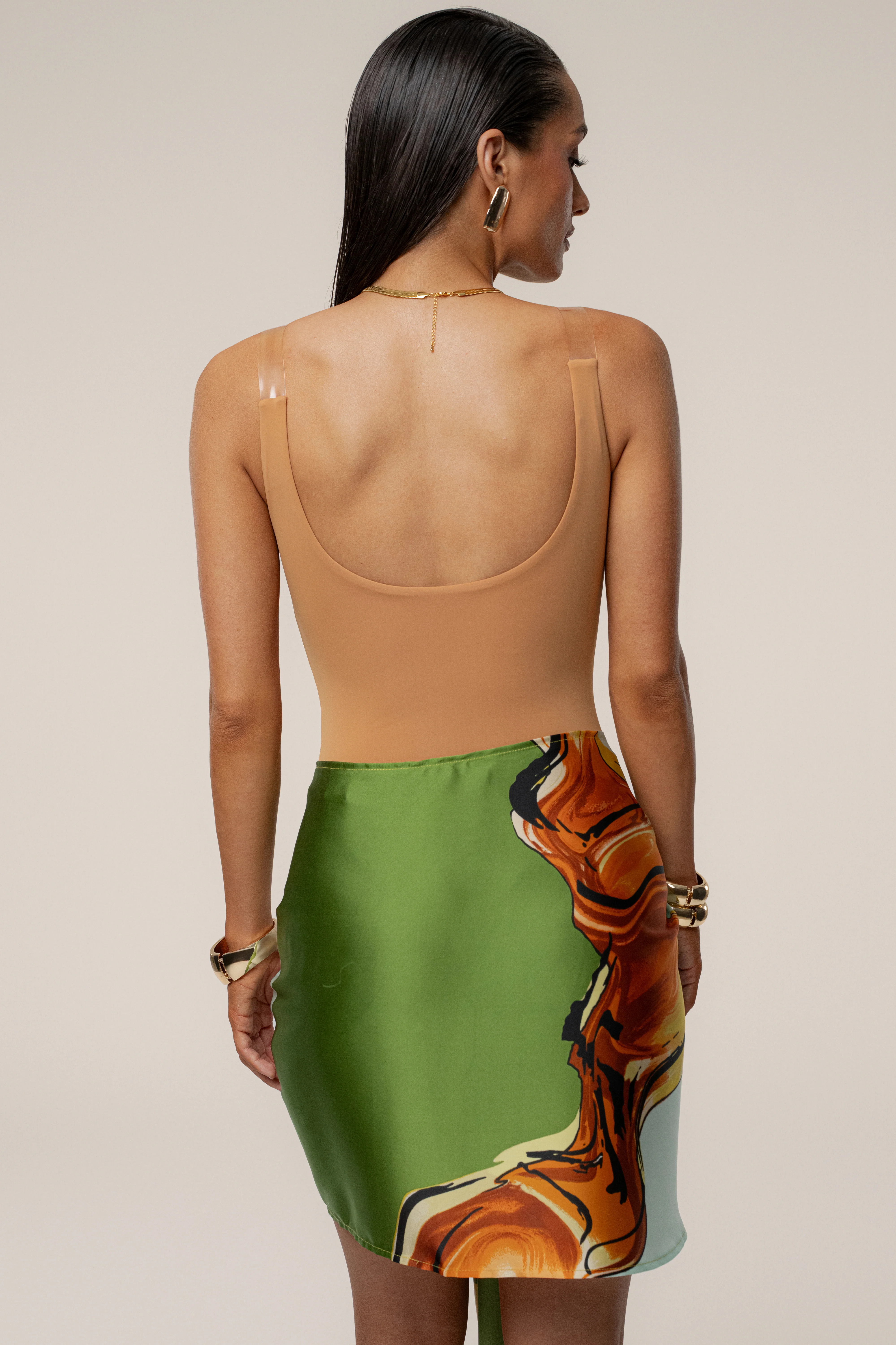 Green Tropical Print Golden Shores Wrap Sarong - Image 8