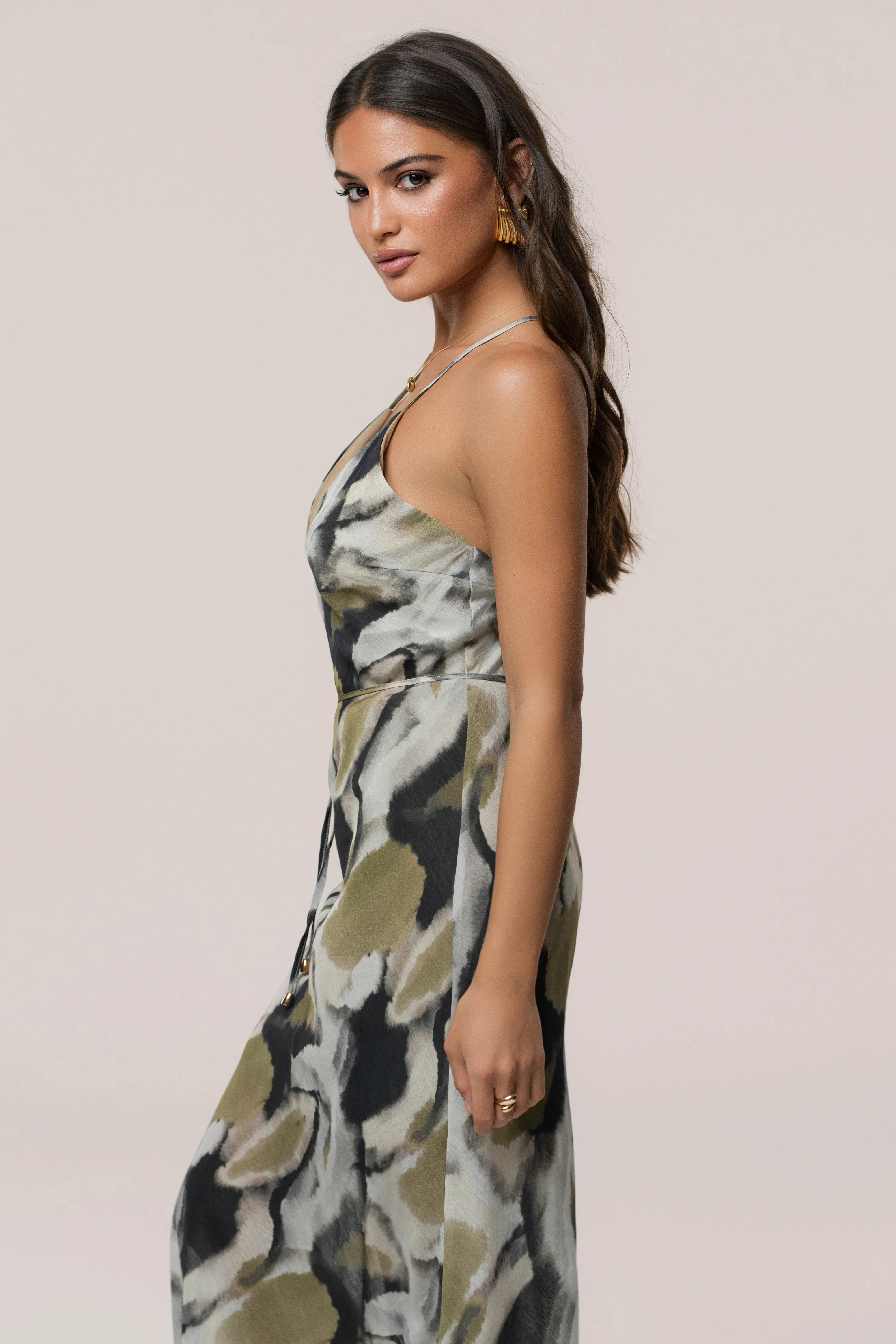 Grey Abstract  Summer Reset Print Dress - Image 11