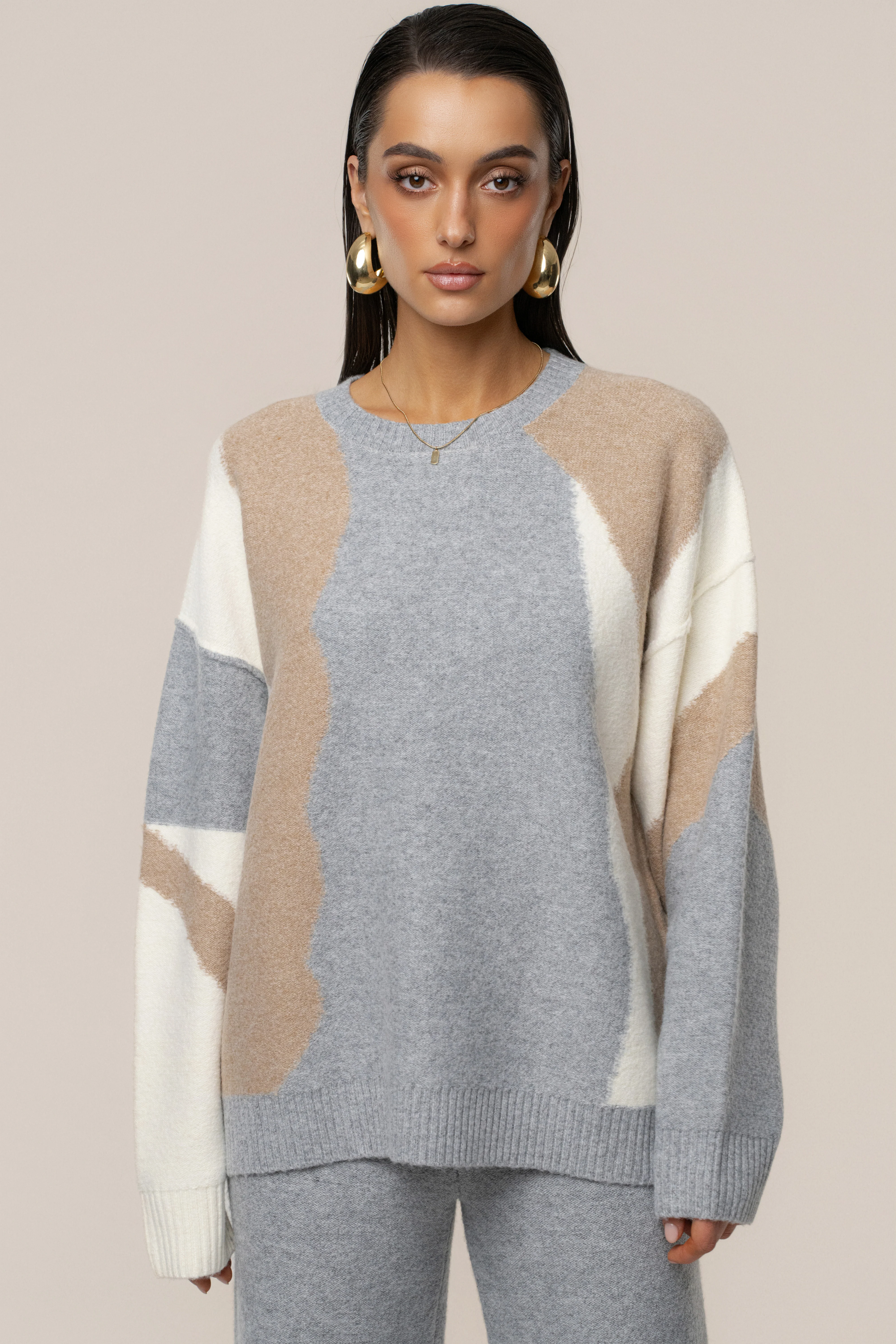 Grey Emelie Knit Pant Set - Image 4