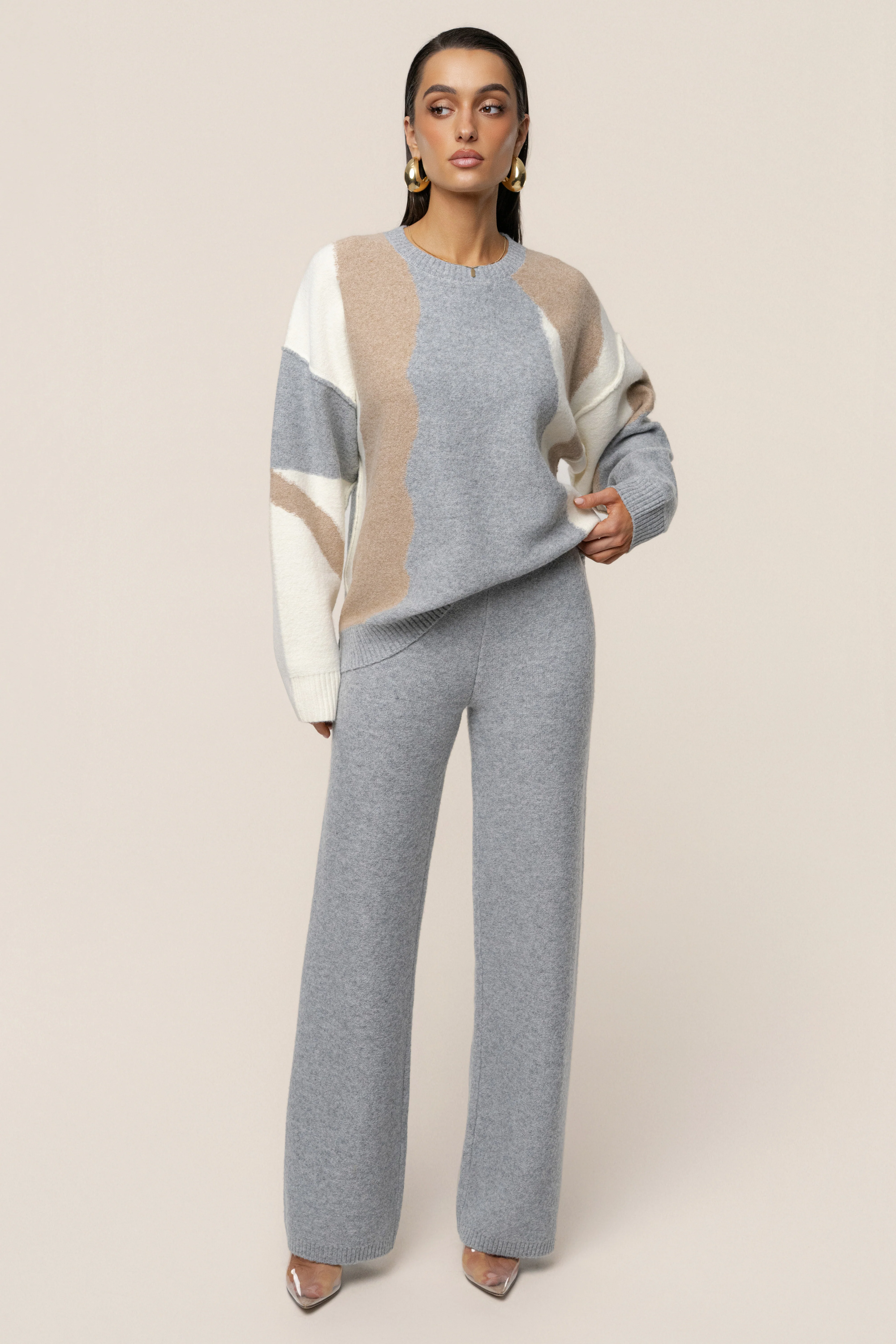 Grey Emelie Knit Pant Set - Image 5