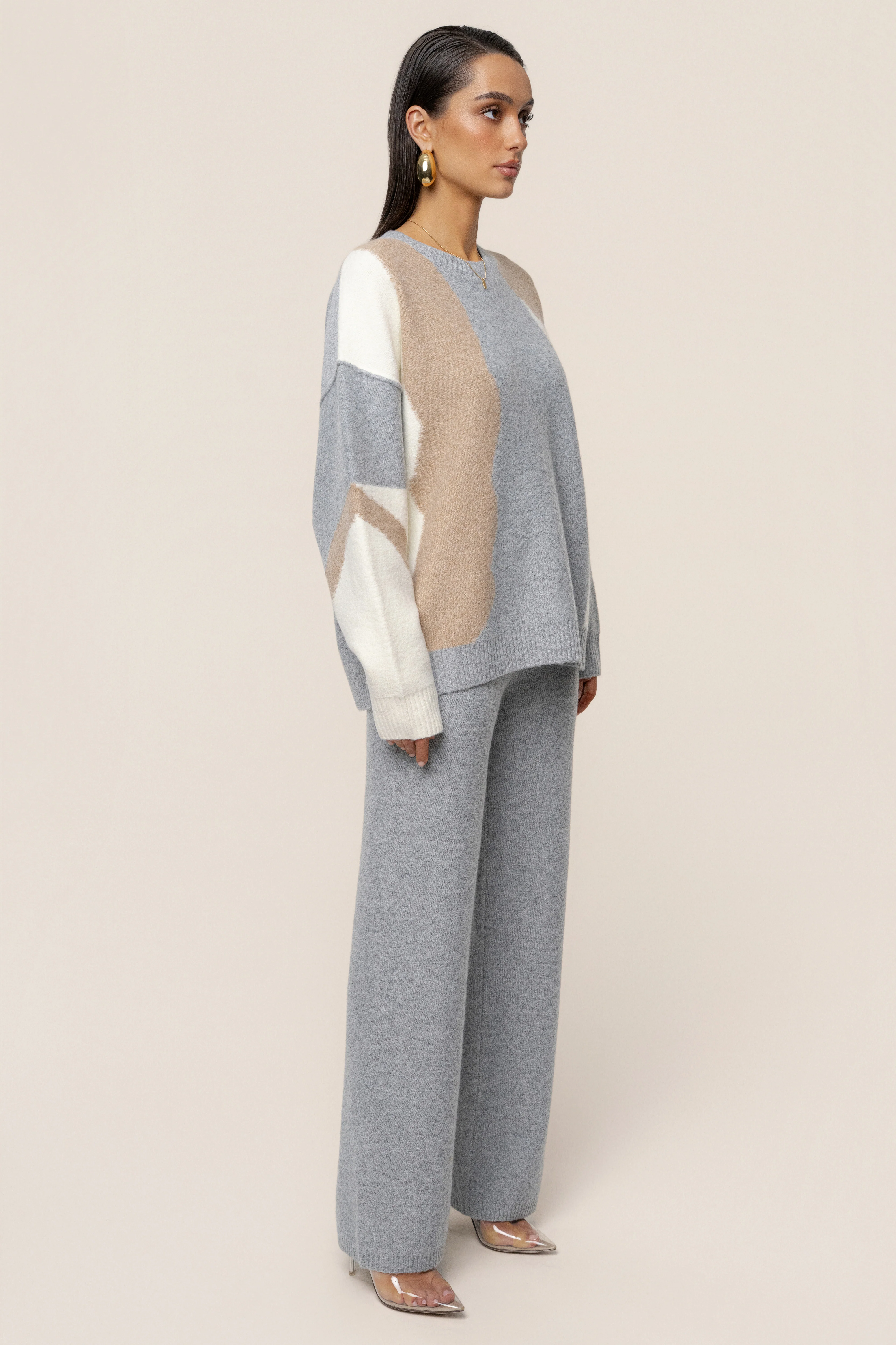 Grey Emelie Knit Pant Set - Image 7