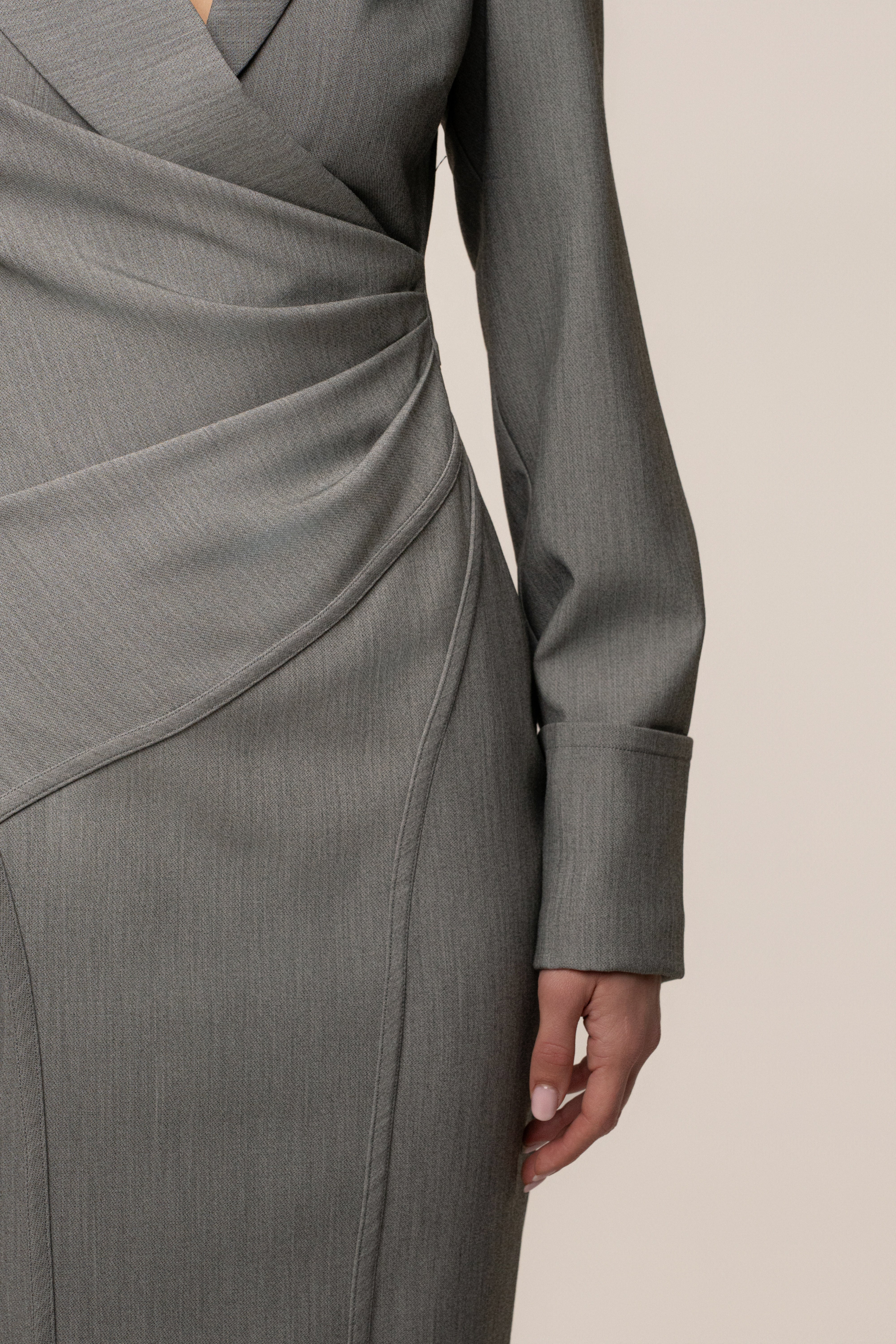 Grey Manifest Blazer Midi Dress - Image 10