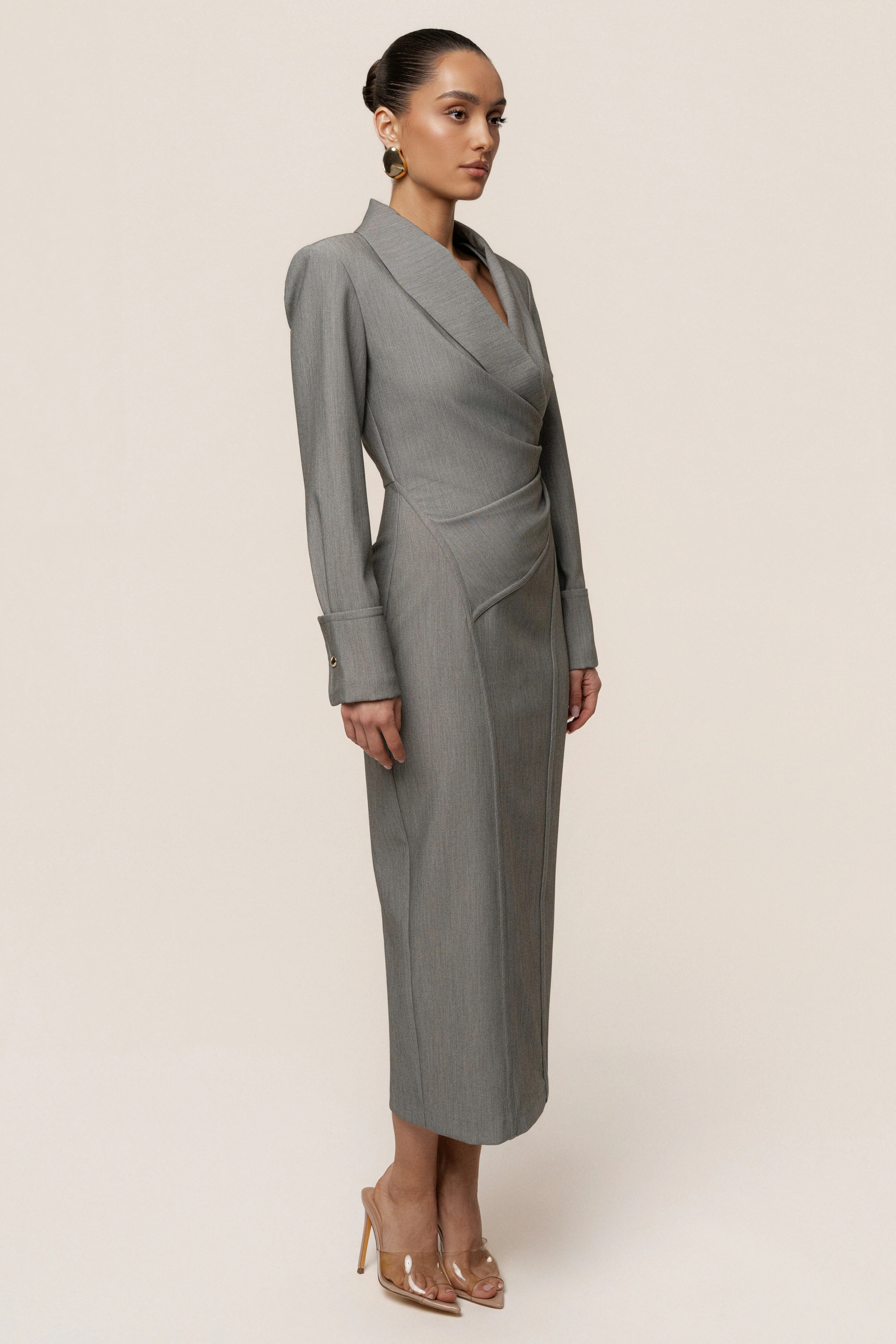 Grey Manifest Blazer Midi Dress - Image 12