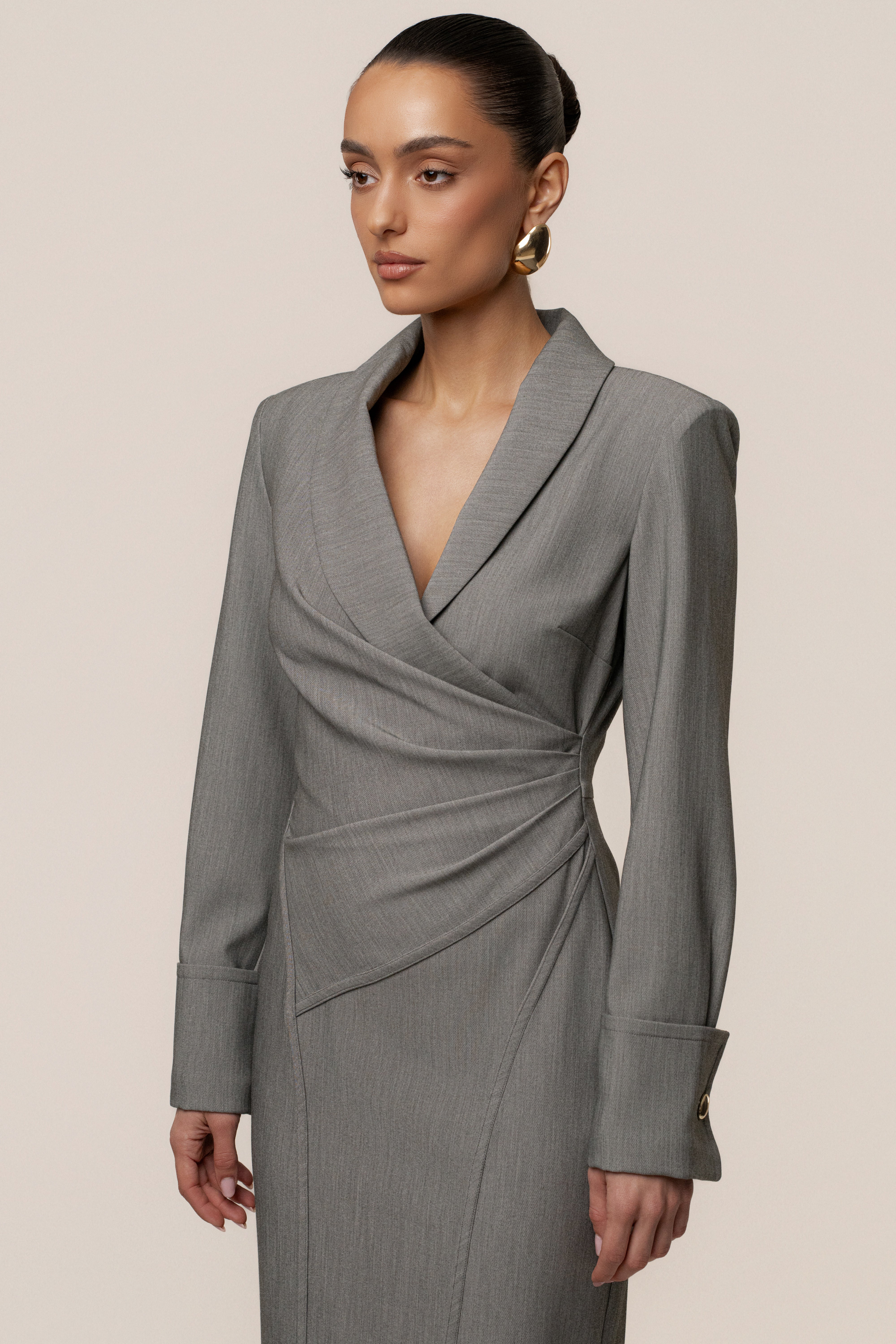 Grey Manifest Blazer Midi Dress - Image 13