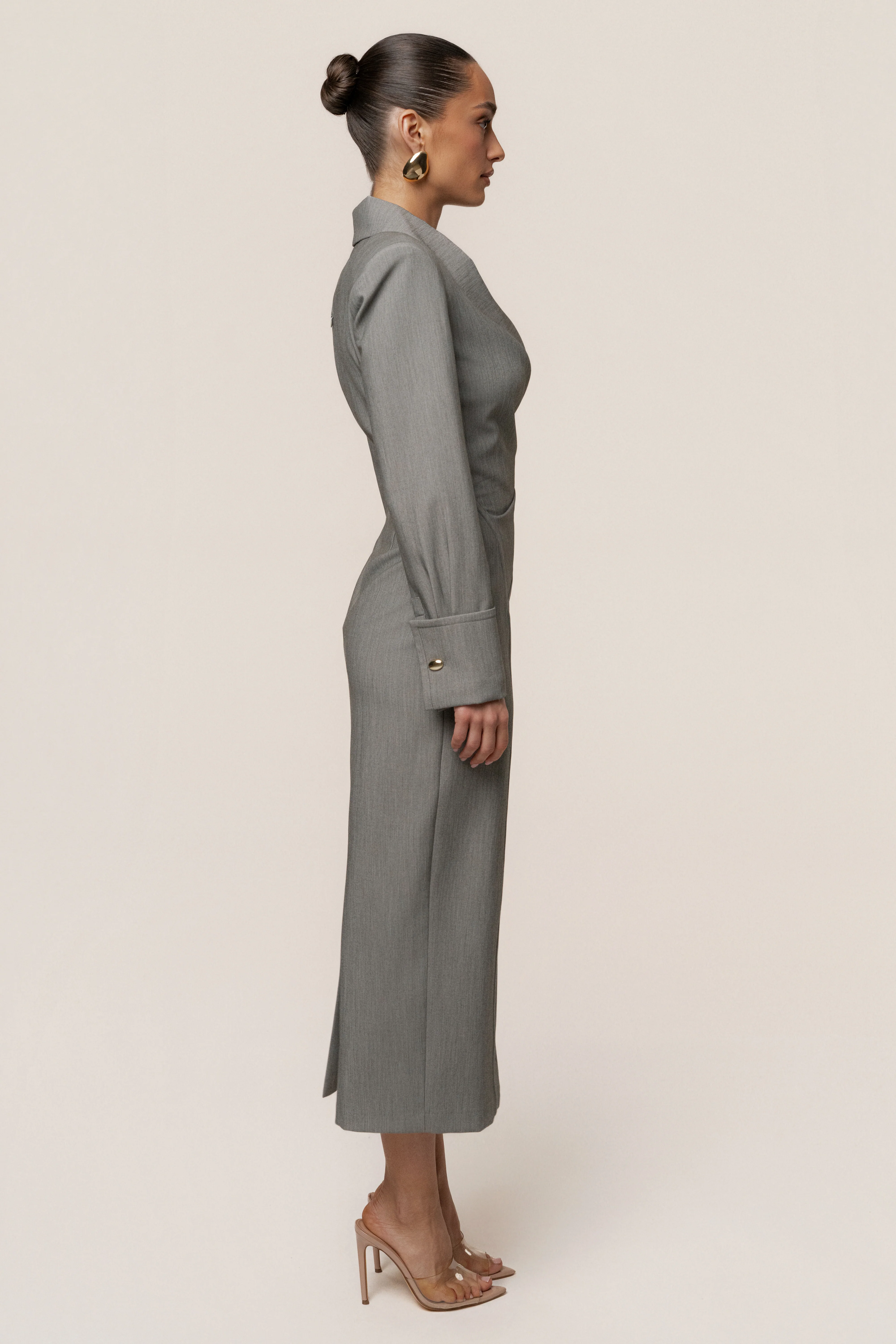 Grey Manifest Blazer Midi Dress - Image 14