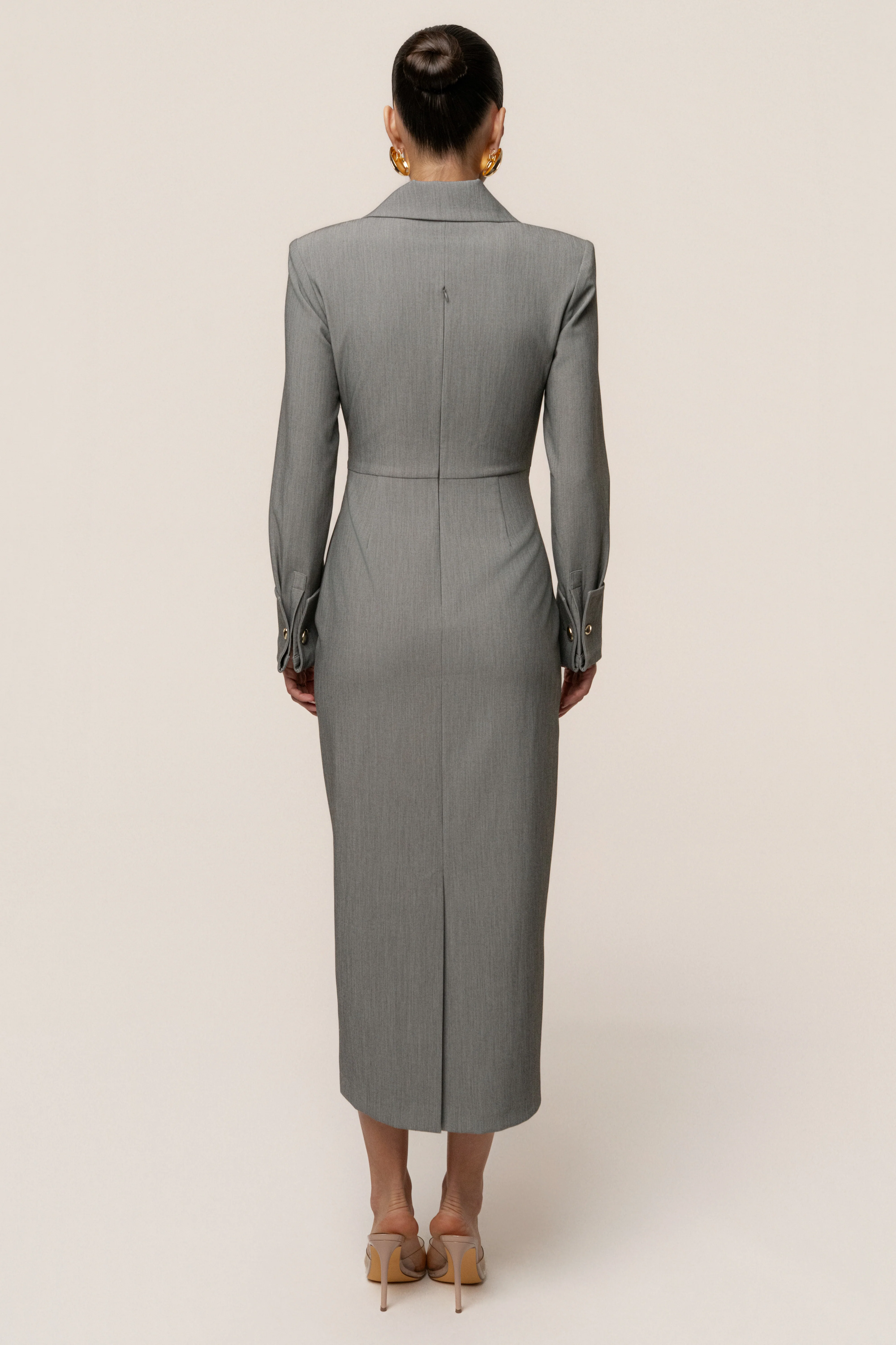 Grey Manifest Blazer Midi Dress - Image 15