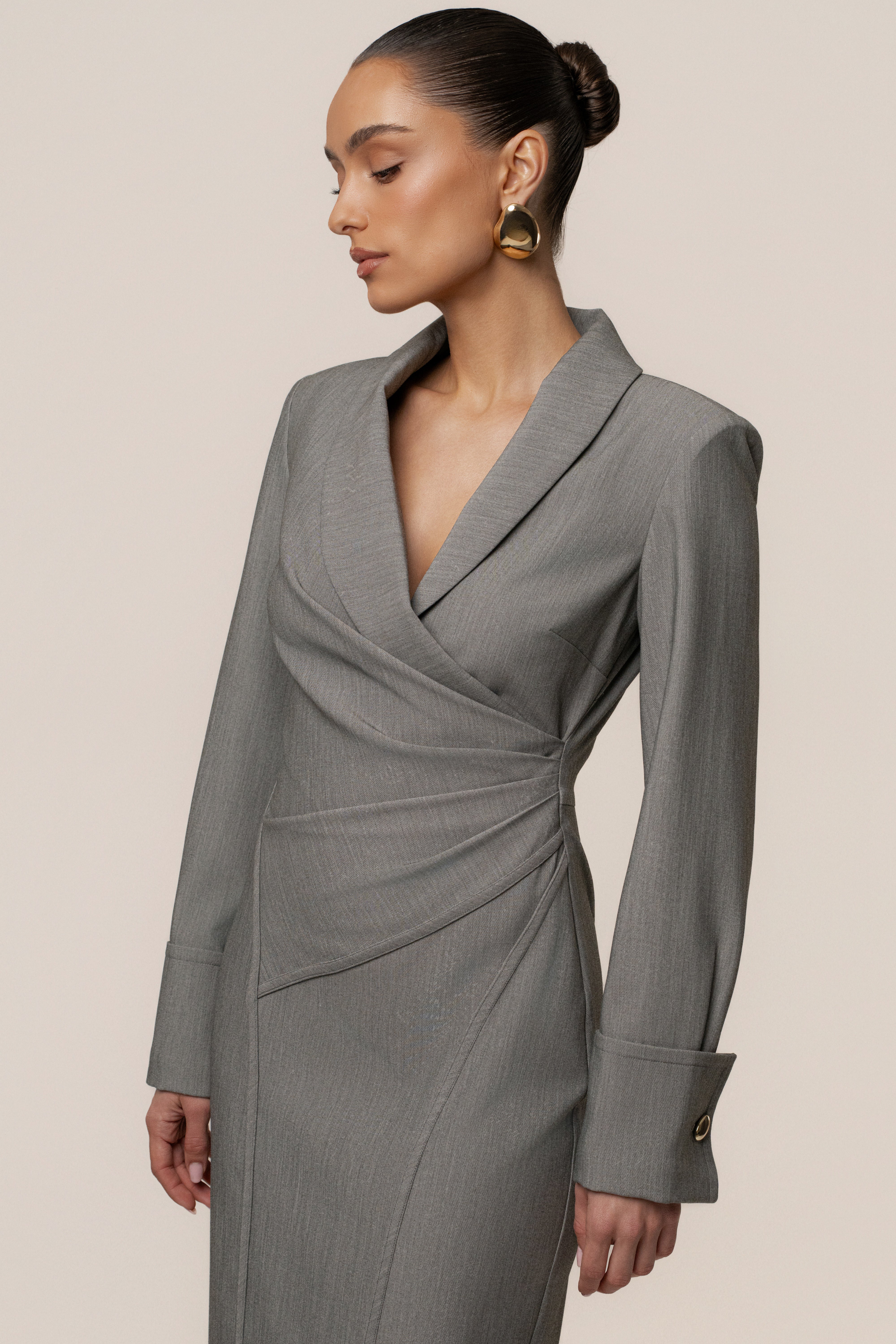 Grey Manifest Blazer Midi Dress - Image 3