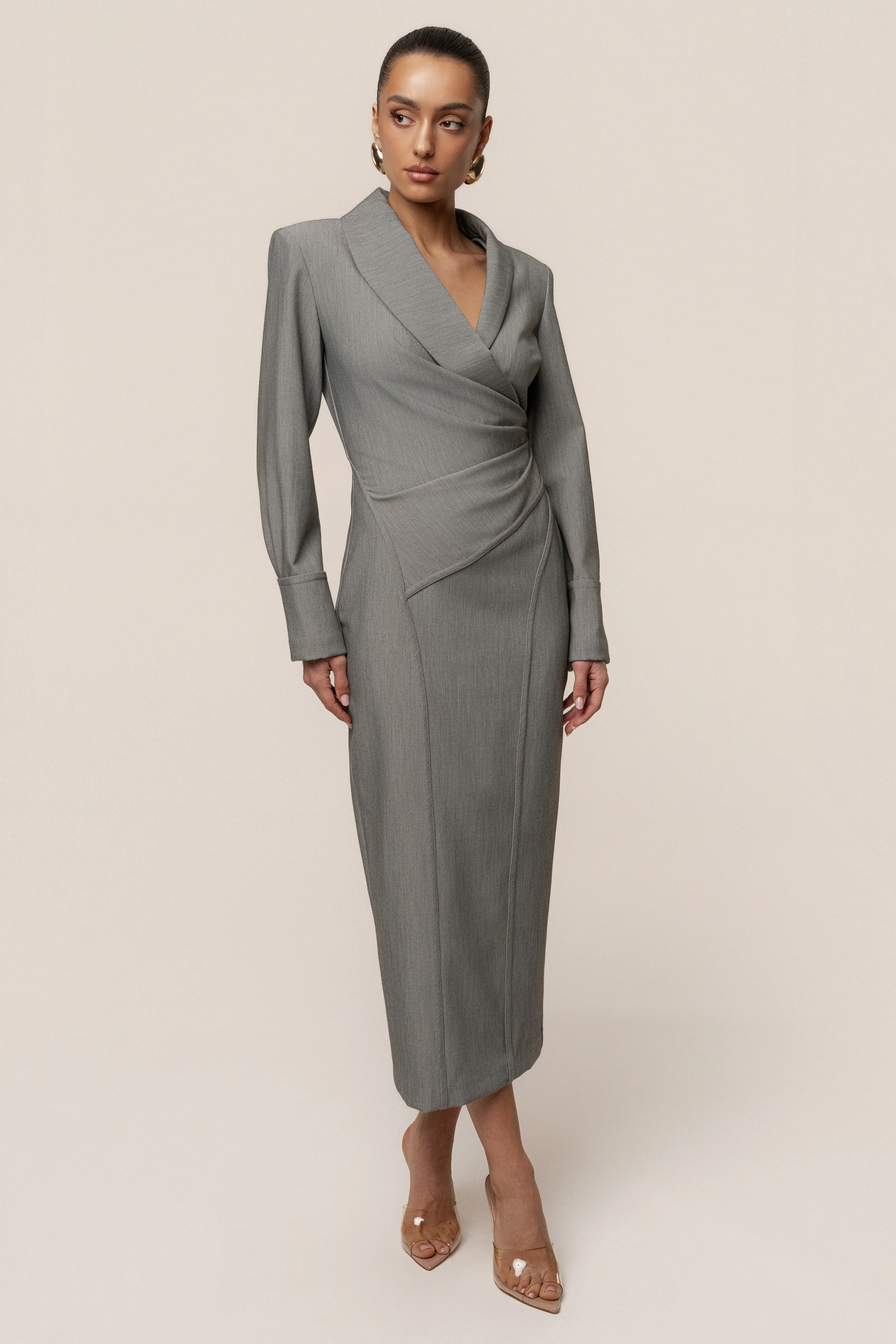 Grey Manifest Blazer Midi Dress - Image 5