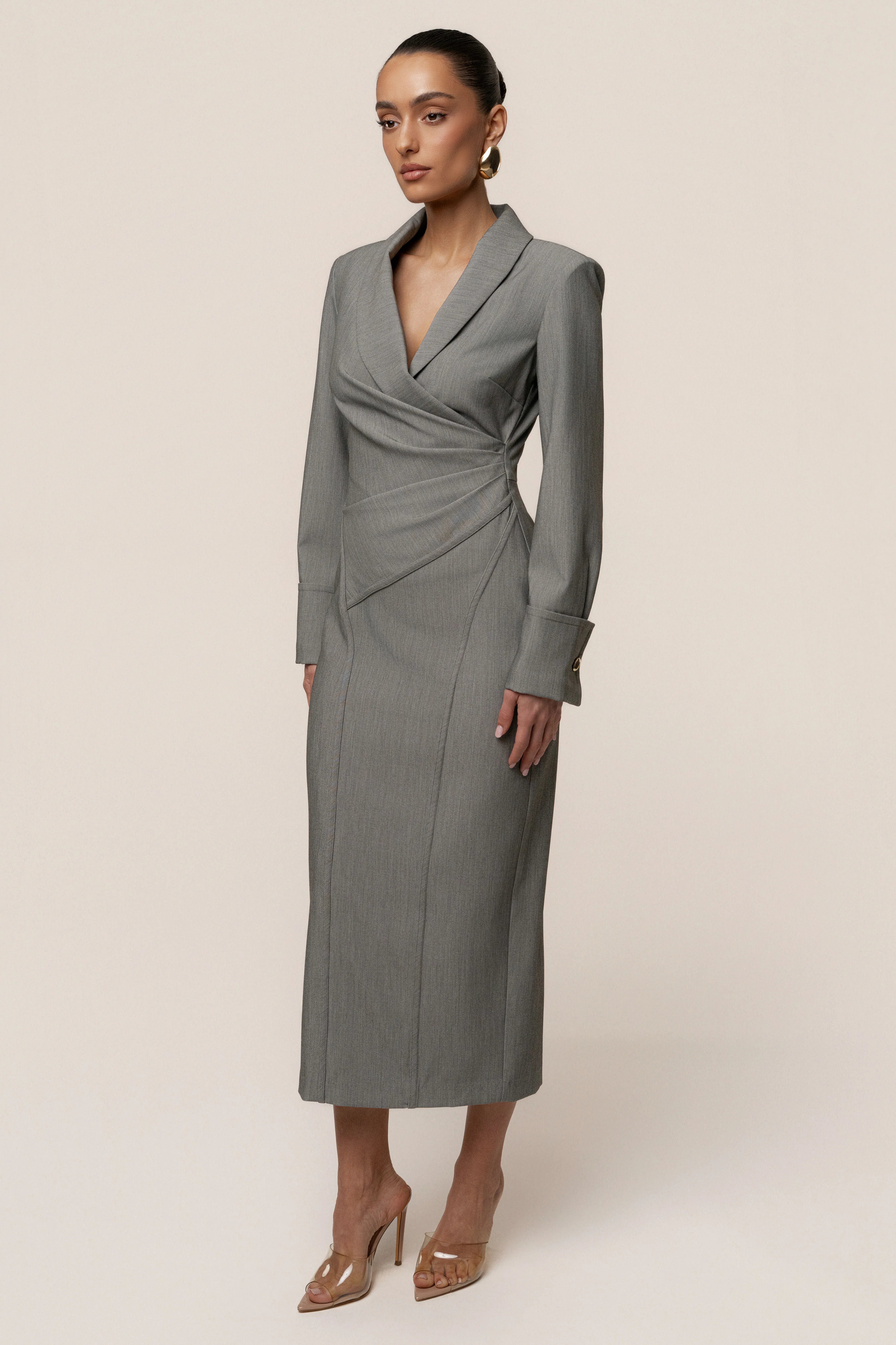 Grey Manifest Blazer Midi Dress - Image 7