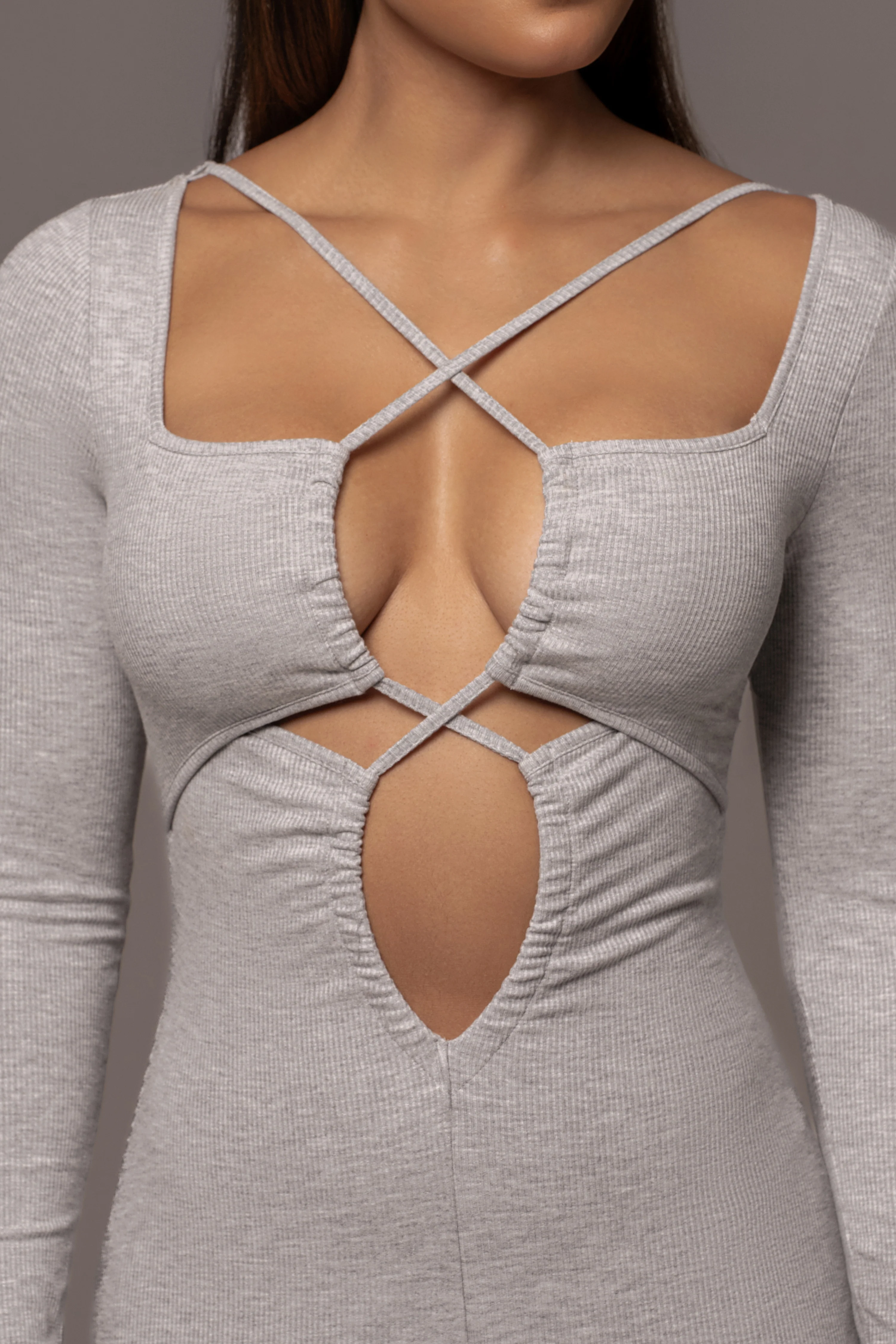 Grey Mesmerize Midi Dress - Image 2