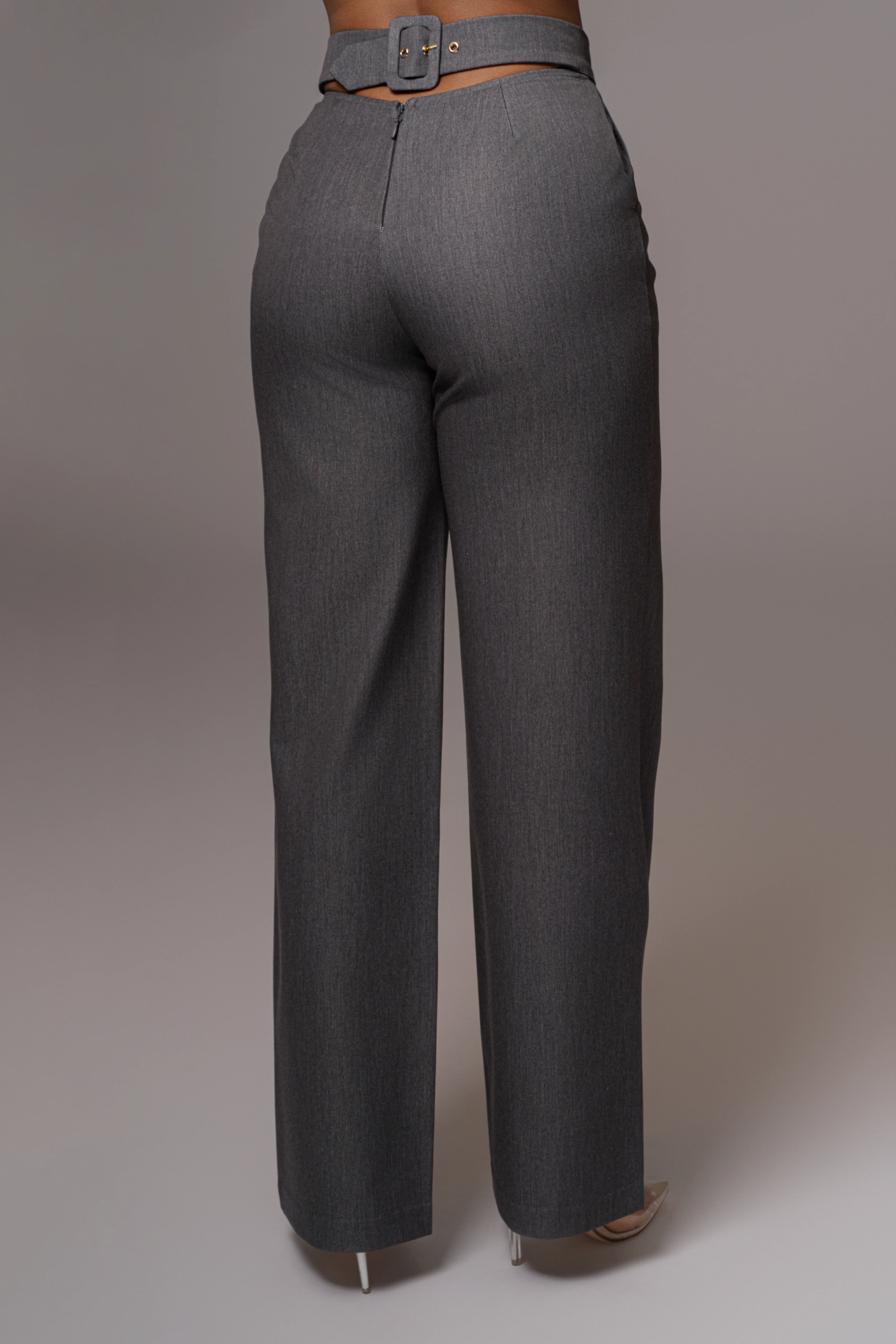Grey Status Belted Pants - Image 11