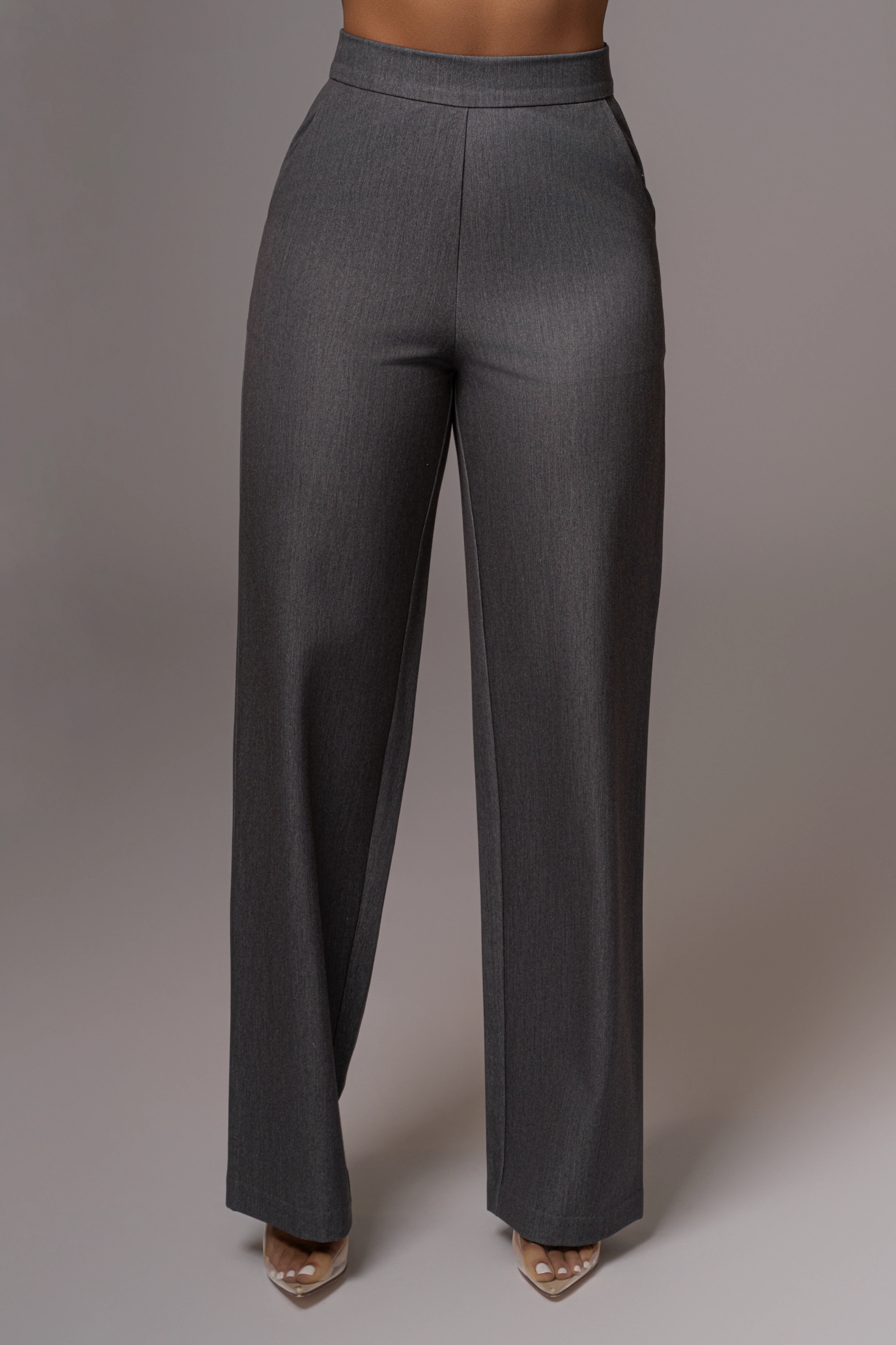 Grey Status Belted Pants - Image 2