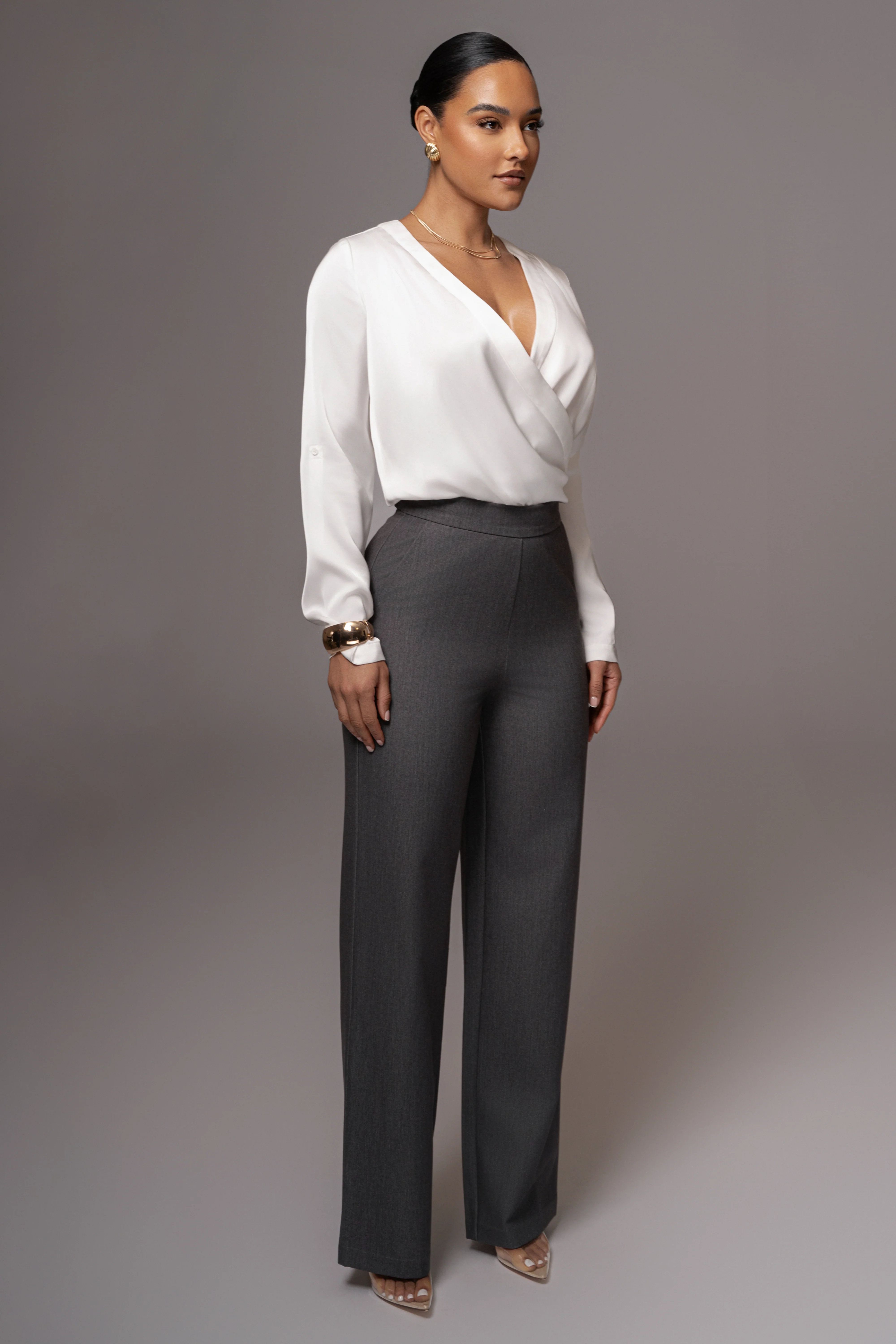 Grey Status Belted Pants - Image 4