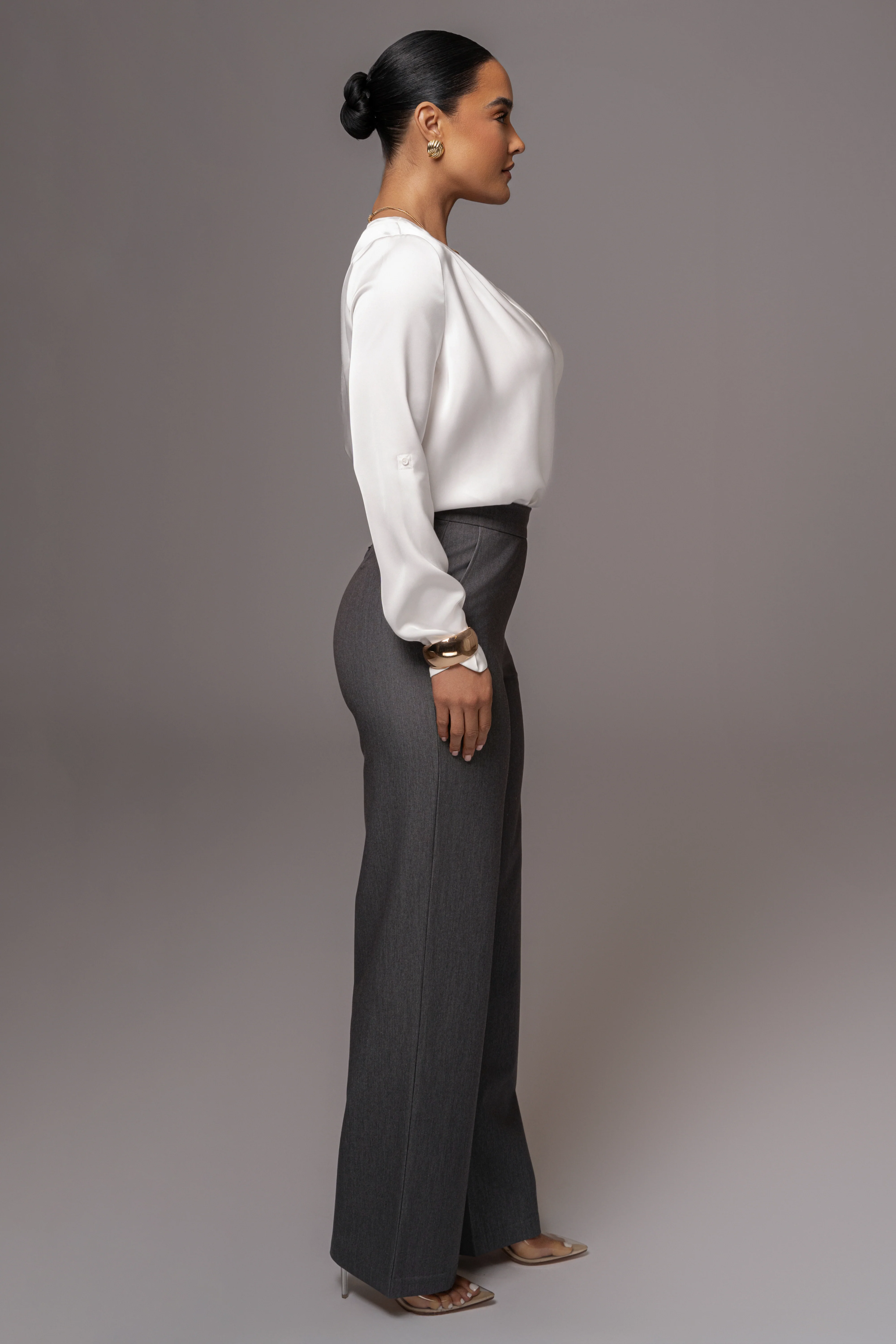 Grey Status Belted Pants - Image 5
