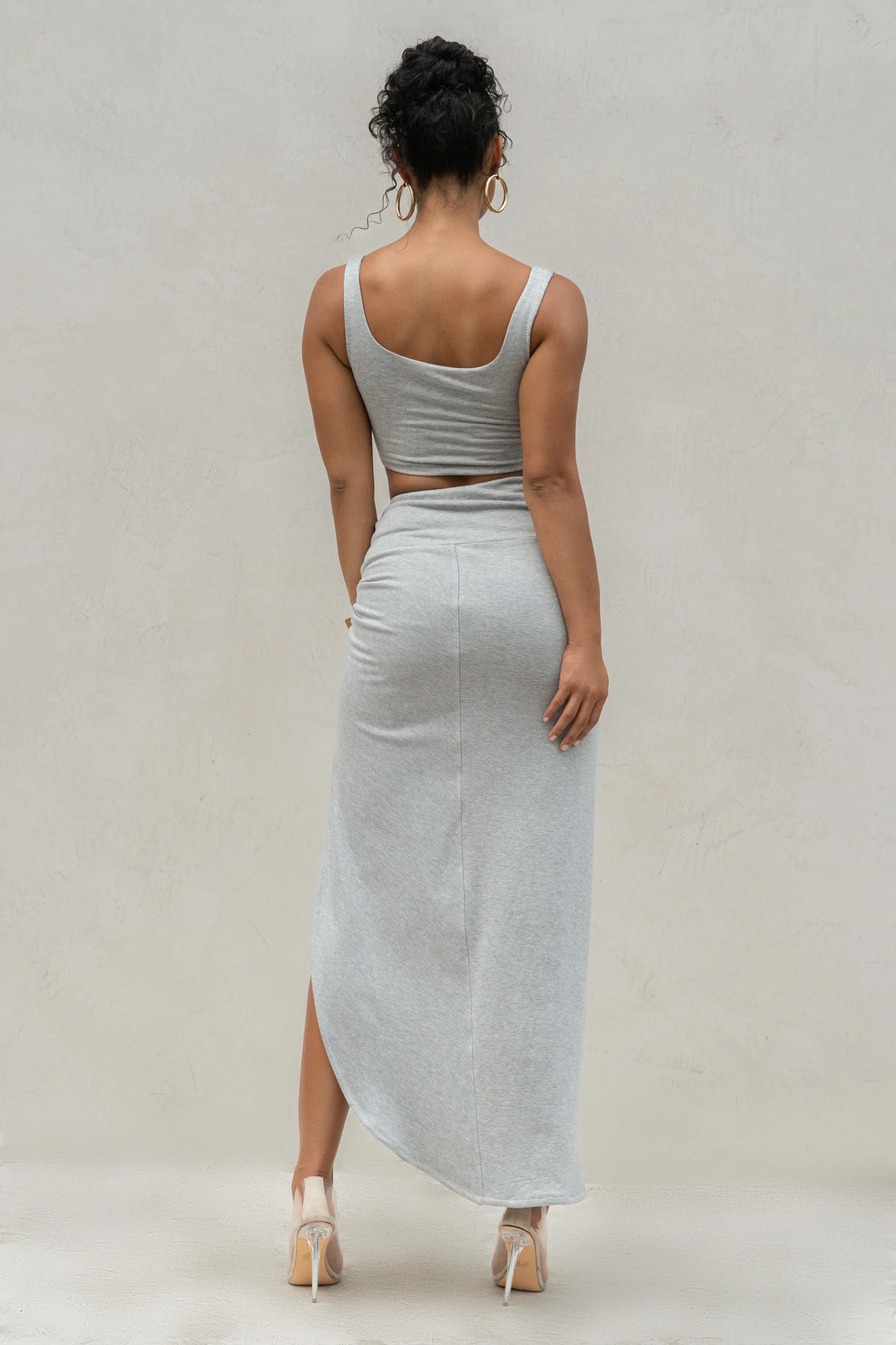Grey Take You There Maxi Skirt - Image 9