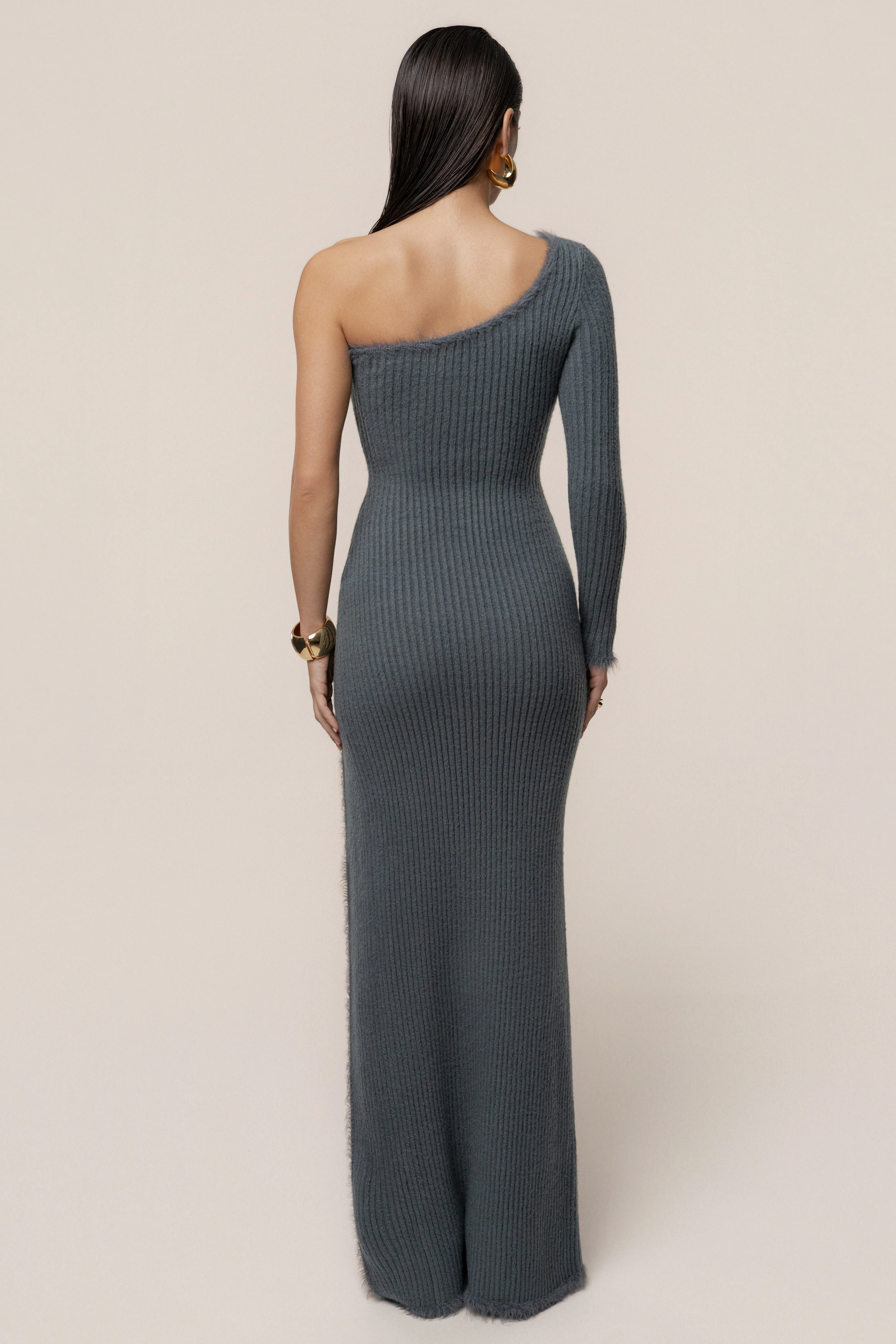 Heather Grey Alpine Elegance Slit Dress - Image 11
