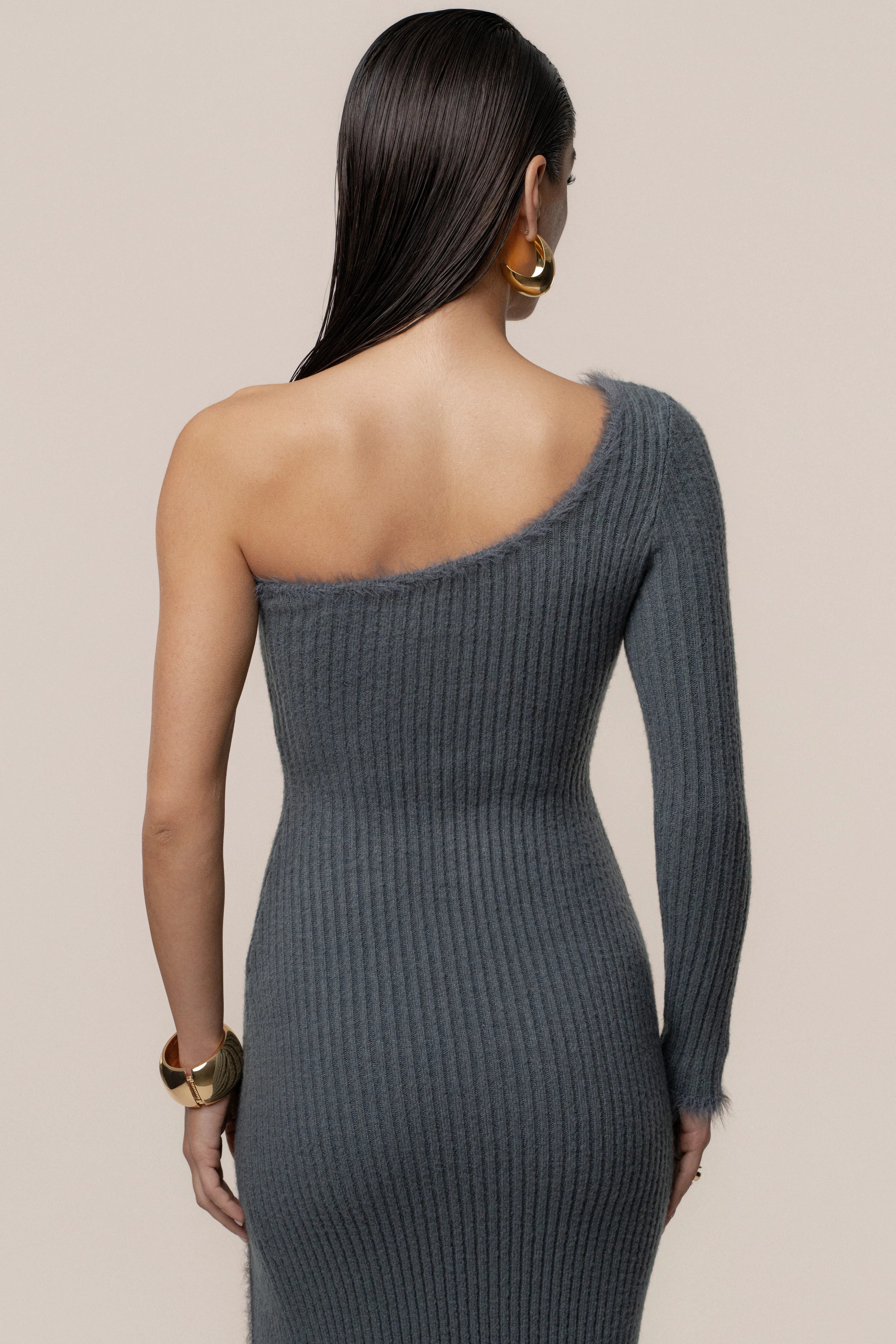 Heather Grey Alpine Elegance Slit Dress - Image 5