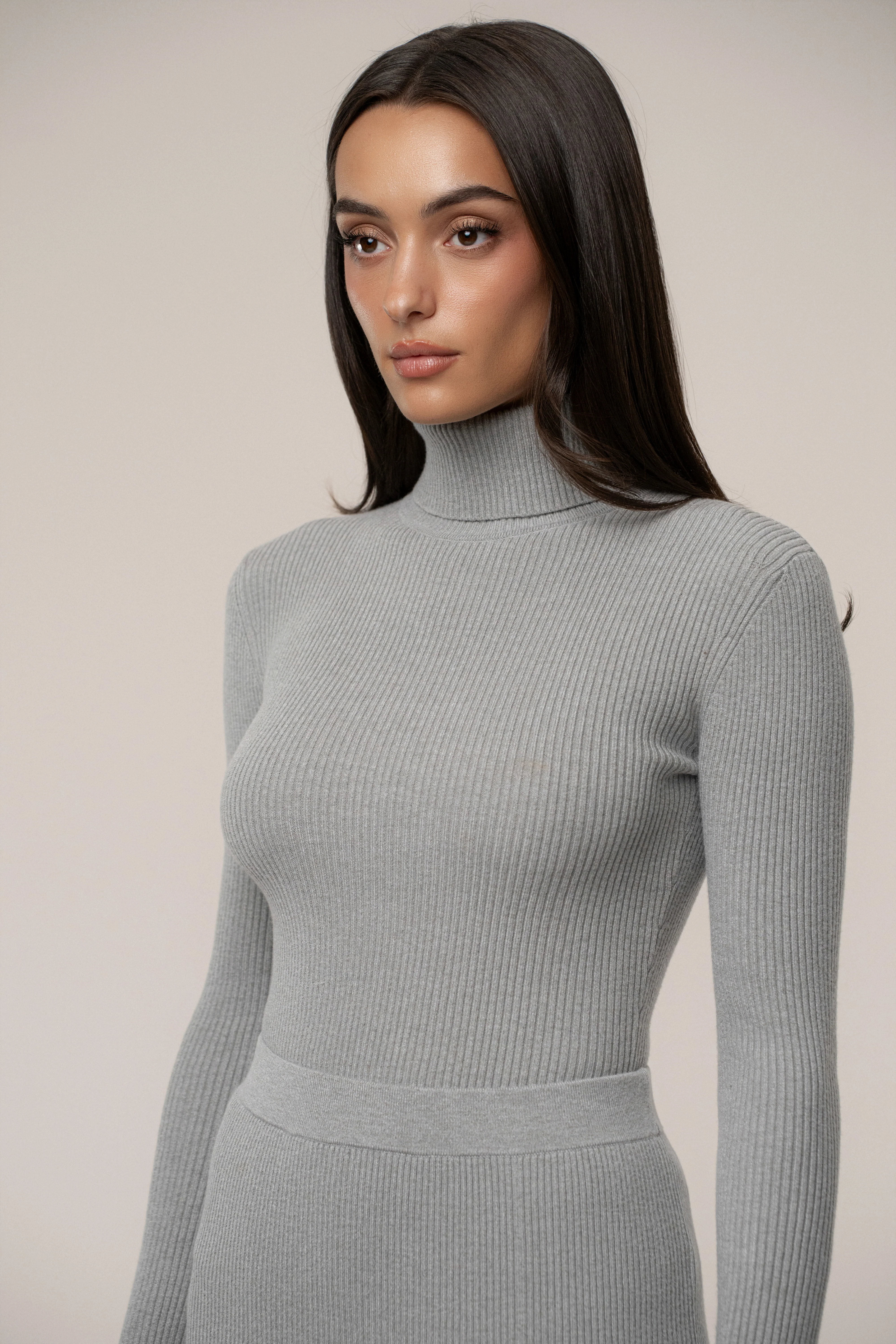 Heather Grey Arlett Turtleneck Bodysuit - Image 10